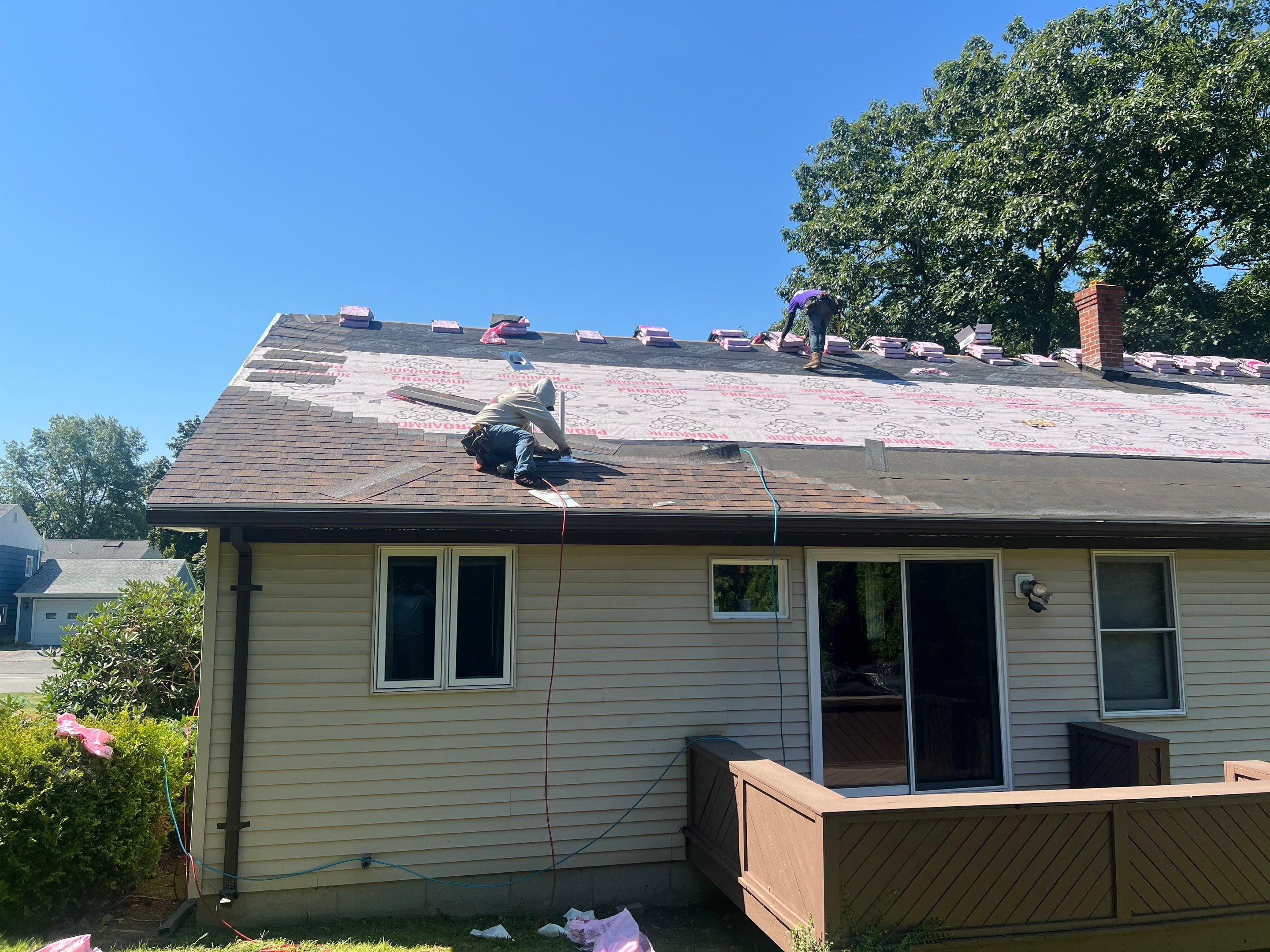 Portland Maine Roof Install by Tall pine roofing