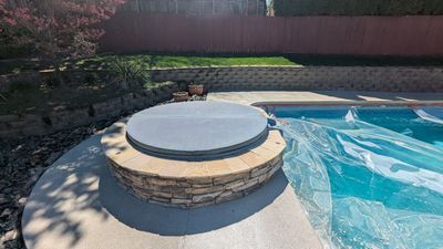 Pool Deck Transformation using Stone/Marble Hybrid