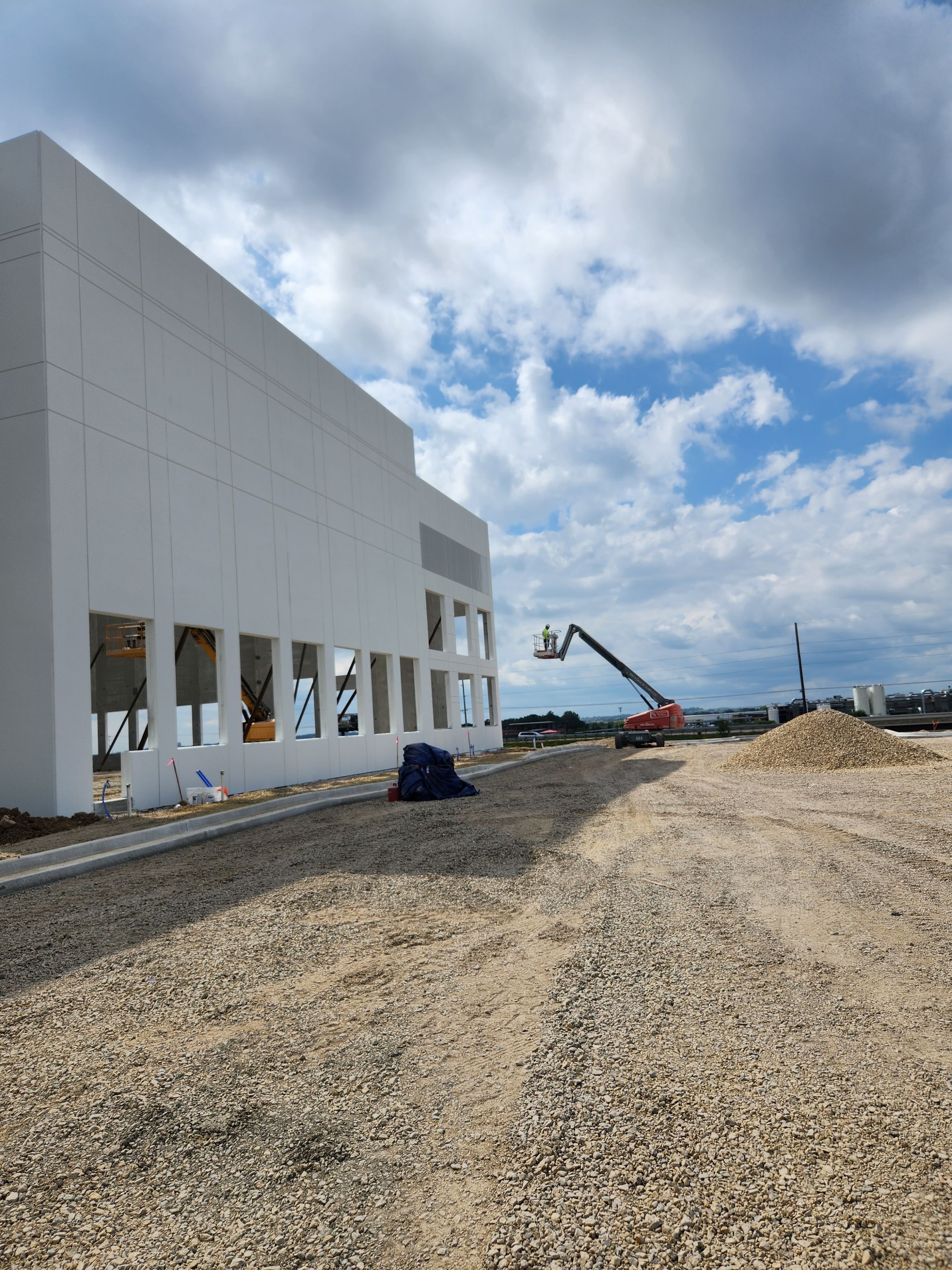Warehouse Construction using Hallman Lindsay Vertical Concrete Stain 167 by Blair Commercial Painting, LLC