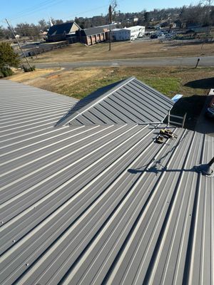 Residential Roofing Repair using Metal Charcoal Tuff Rib