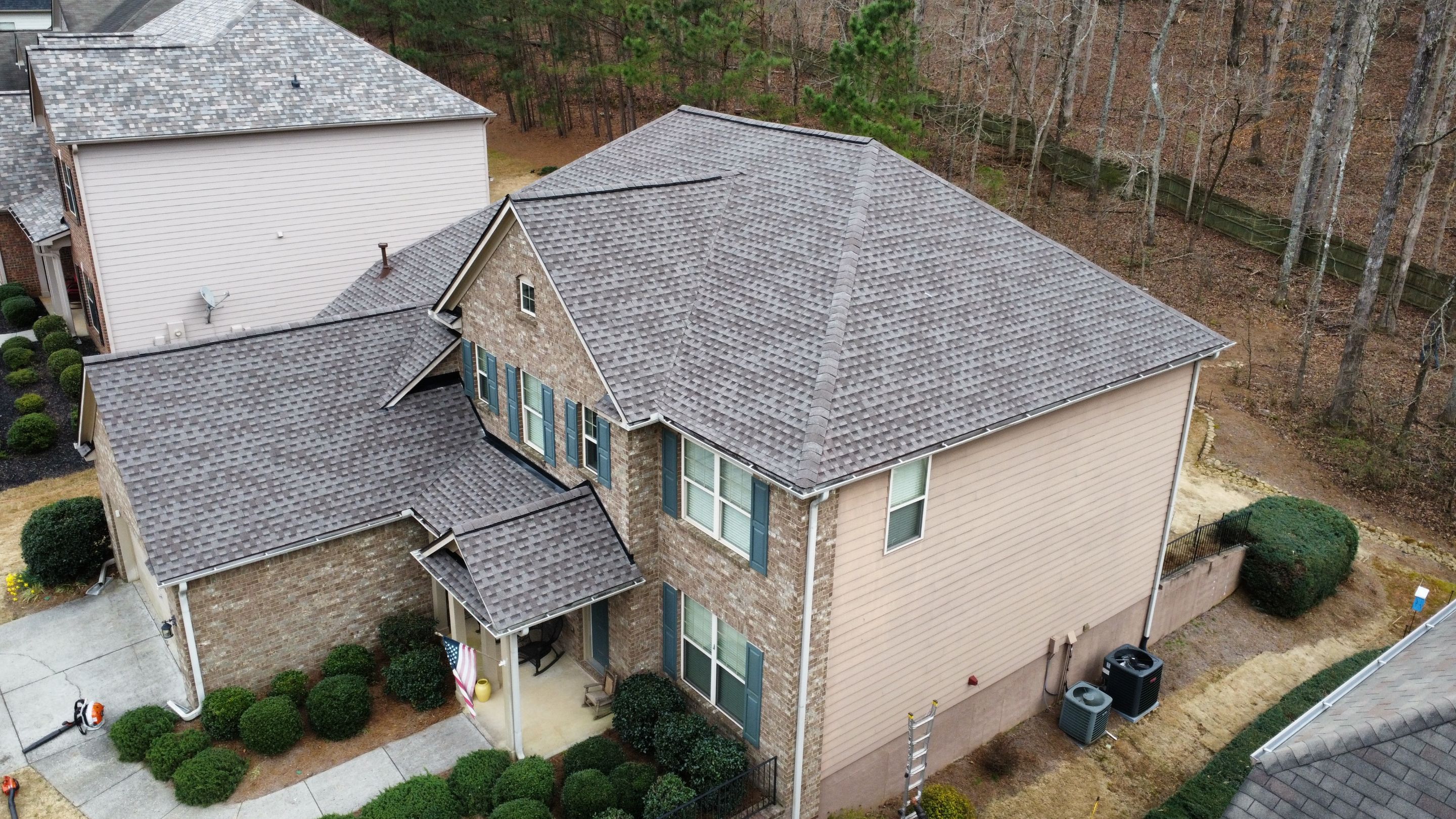 Cumming, GA Roof Replacement, GAF HDZ Mission Brown by Reset Roofing