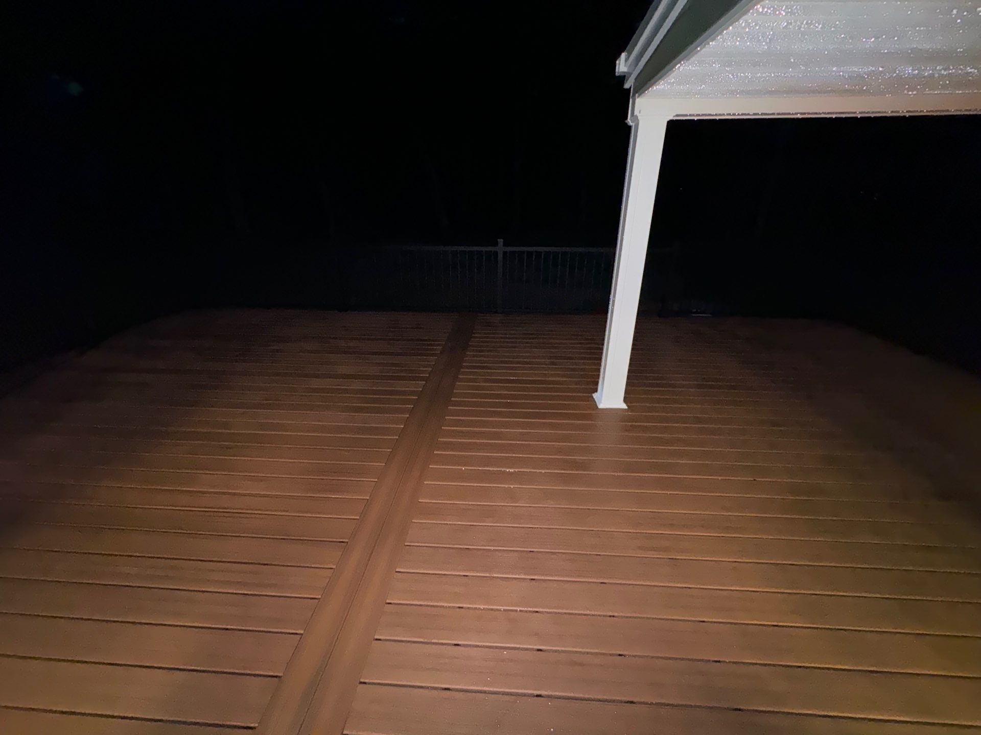 New Deck using Trex Tiki Torch  by deck guardian