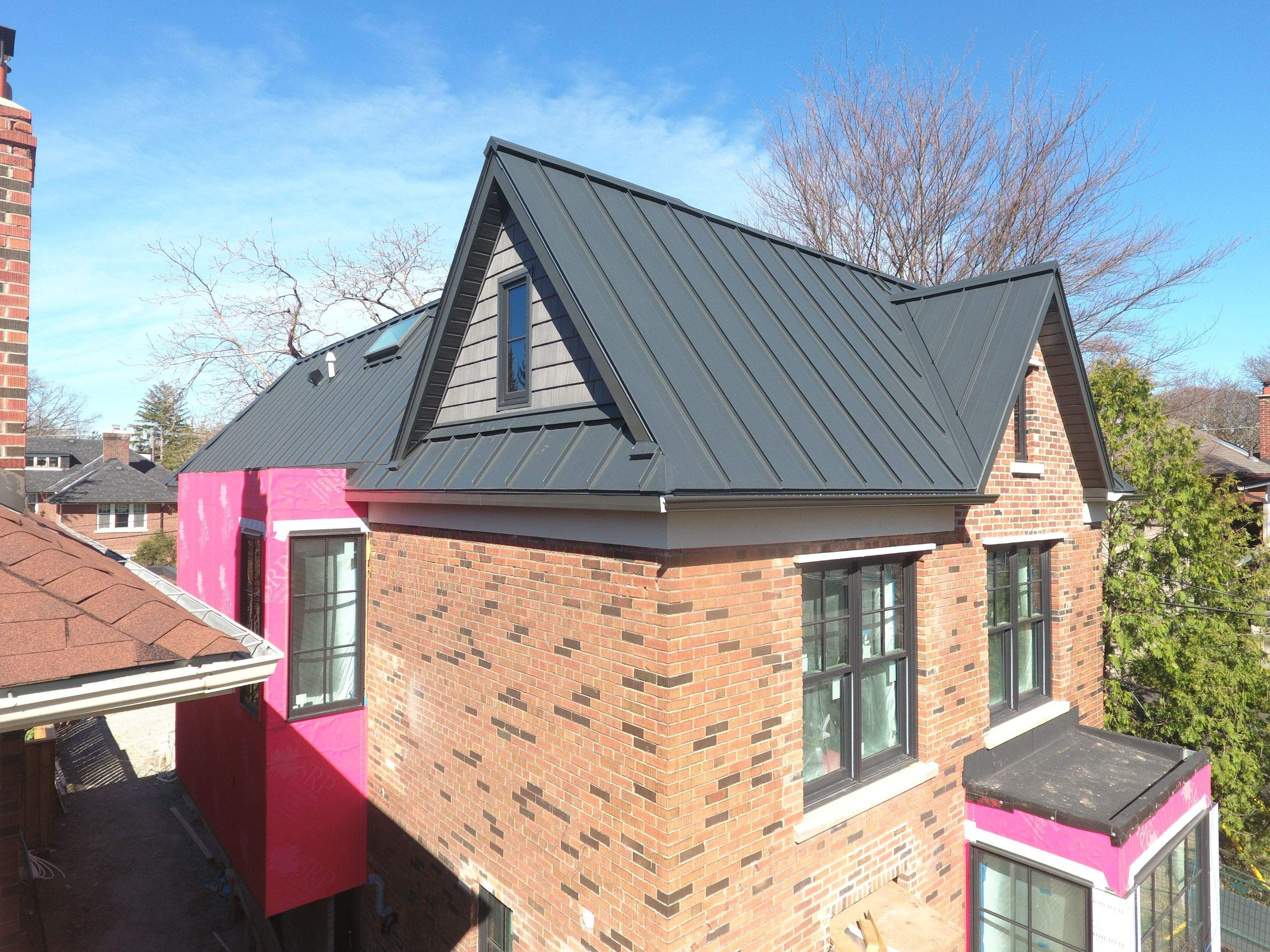 New Home Construction using 24 Ga Standing Seam Metal by Jay Carter Roofing & Sheet Metal