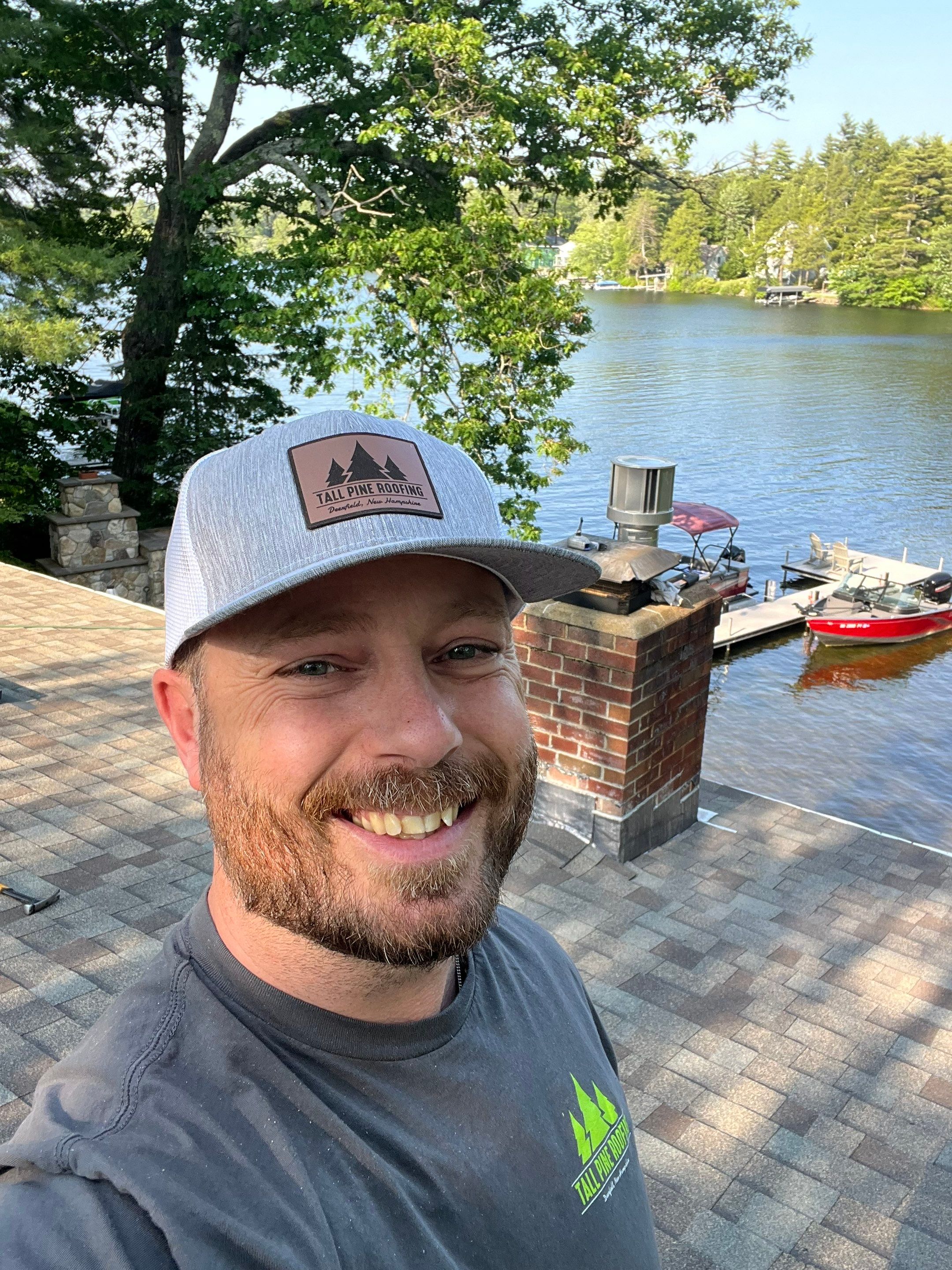 OC Roof Install On The Lake In Deerfield, New Hampshire by Tall pine roofing