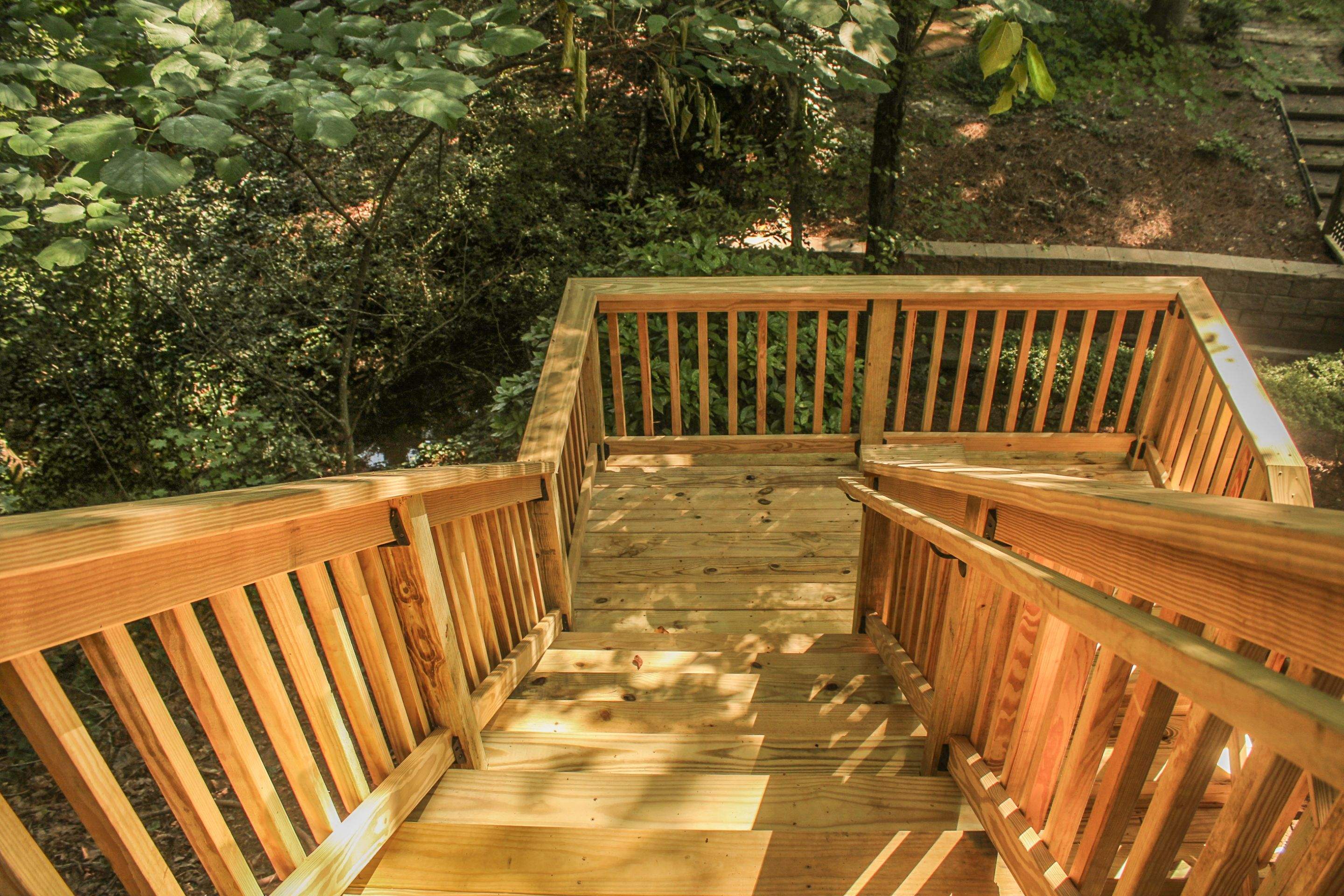 Pressure Treated Pine Deck Build in East Cobb by Nelson Exteriors