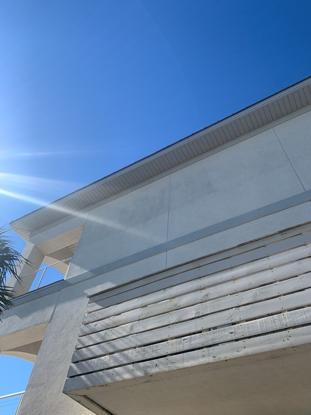 Soffit and Fascia Roof Replacement using 60' Ladders in Navarre by Gutter Professors
