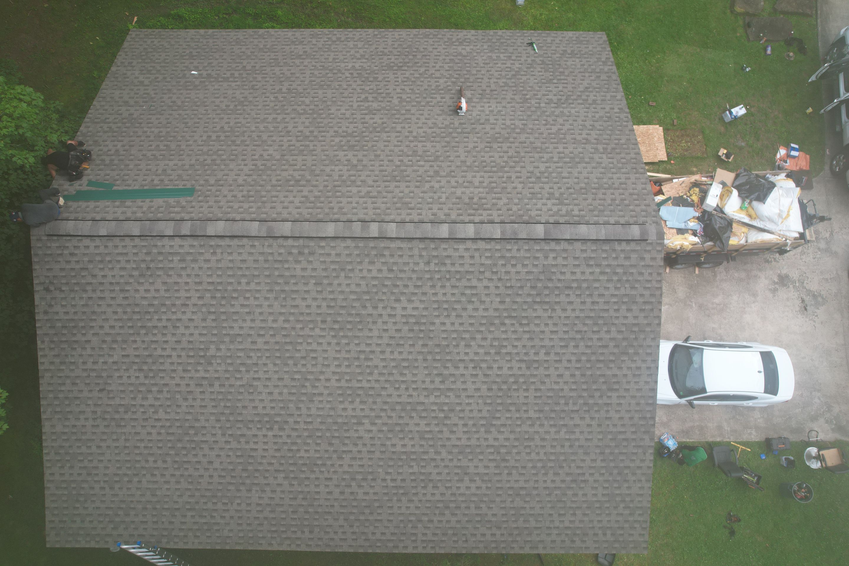Residential Roofing Installation using GAF Timberline HDZ Weatherer Wood by Rainstoppers Roofing
