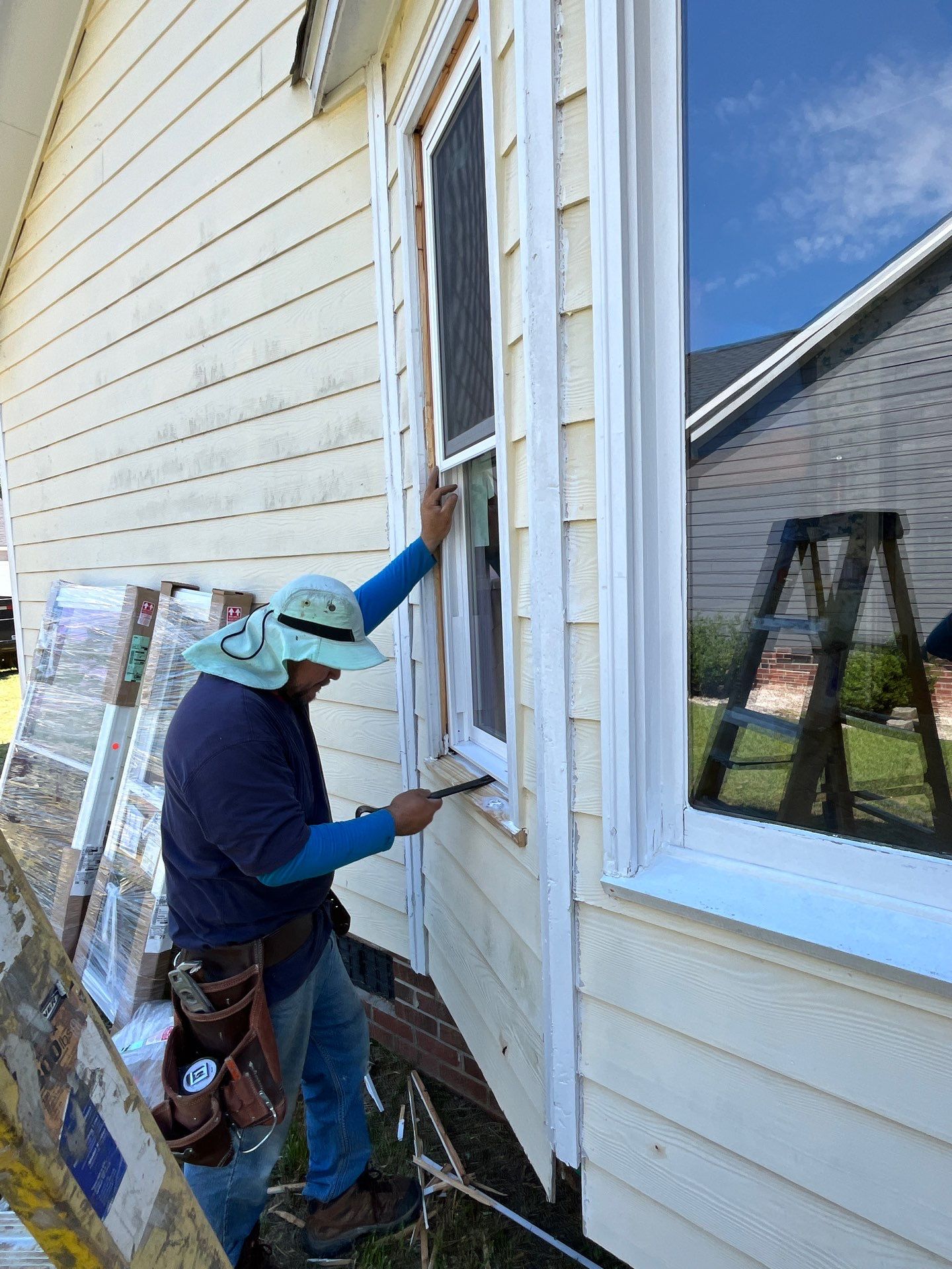 Window Installation using Company Cam by Karcher Roofing & Construction