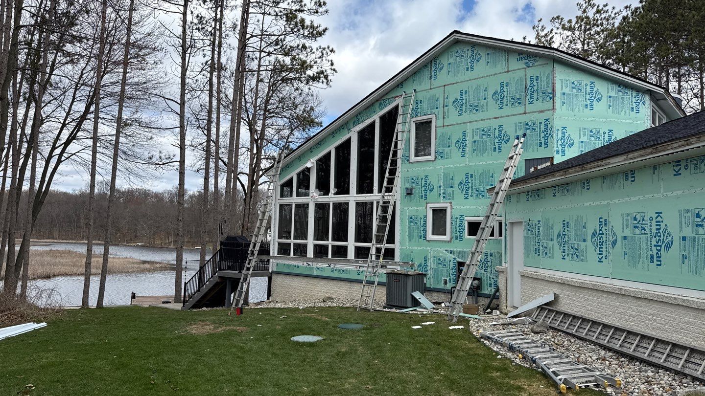 Siding Replacement using Certainteed Monogram D5 Pacific Blue by 180 Contractors