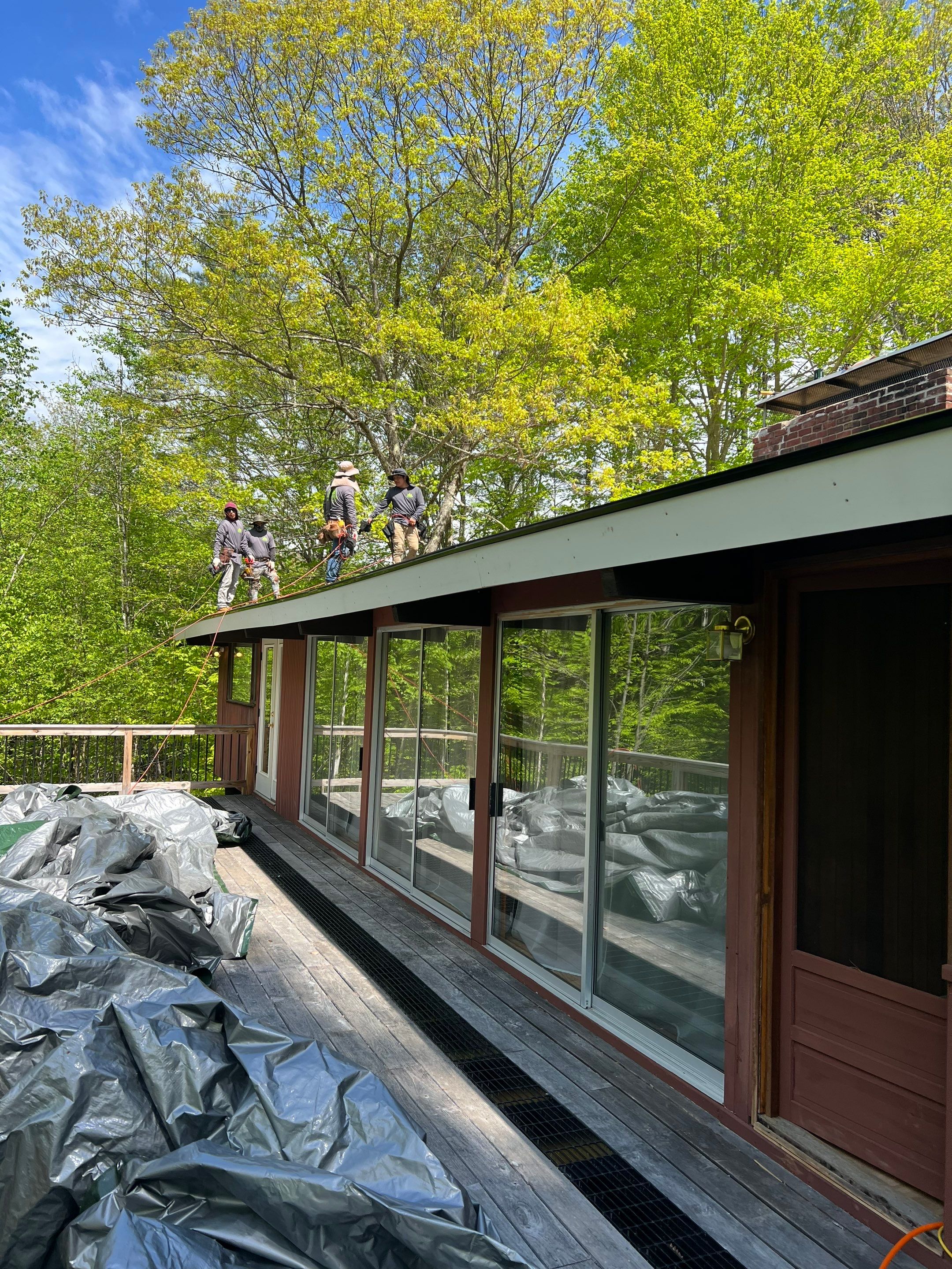 Warm Roof Install On a Deck Home by Tall pine roofing