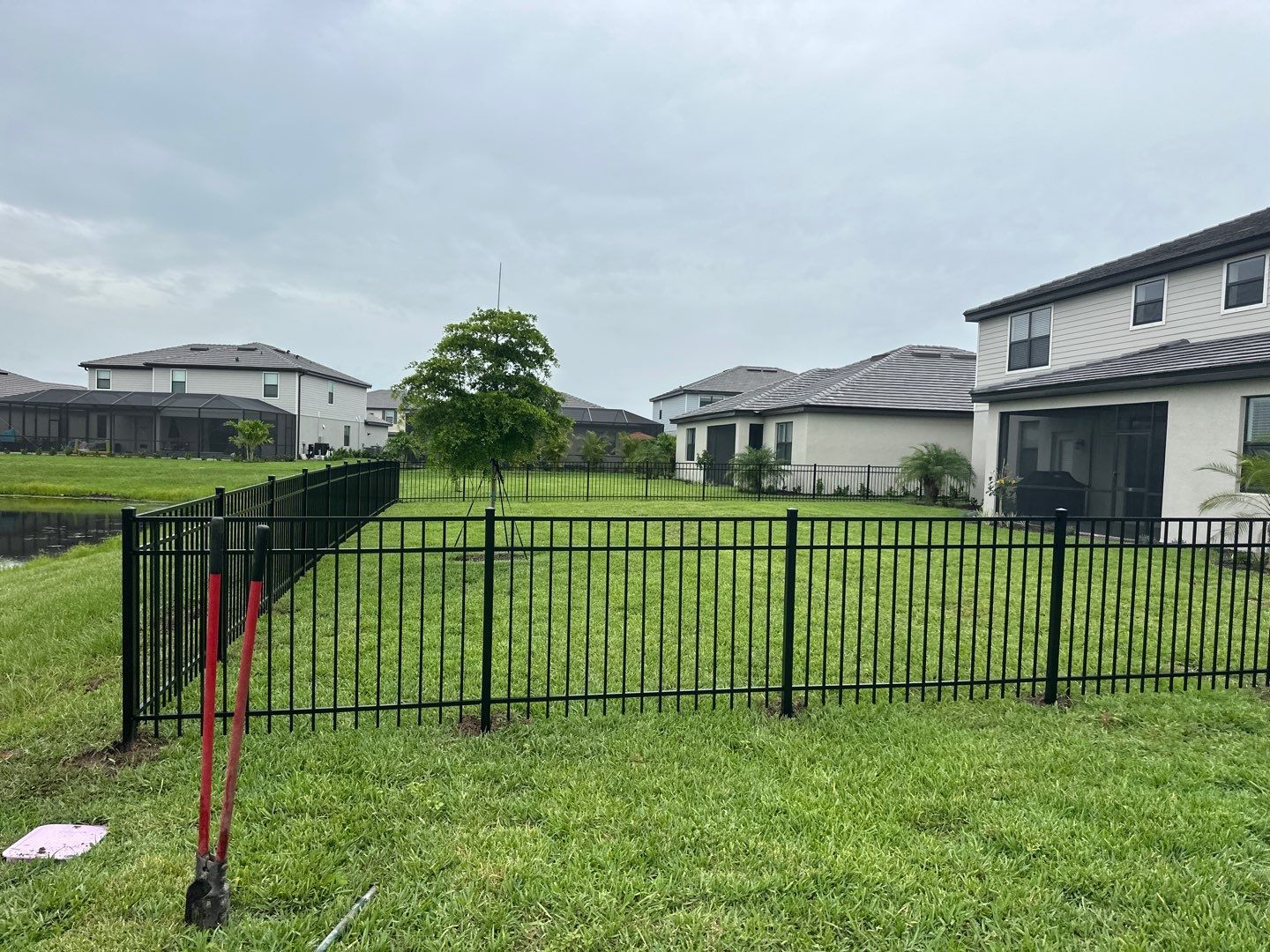 Aluminum Fence Installation using 3 Rail Aluminum Fence by Asap fence and gates, LLC