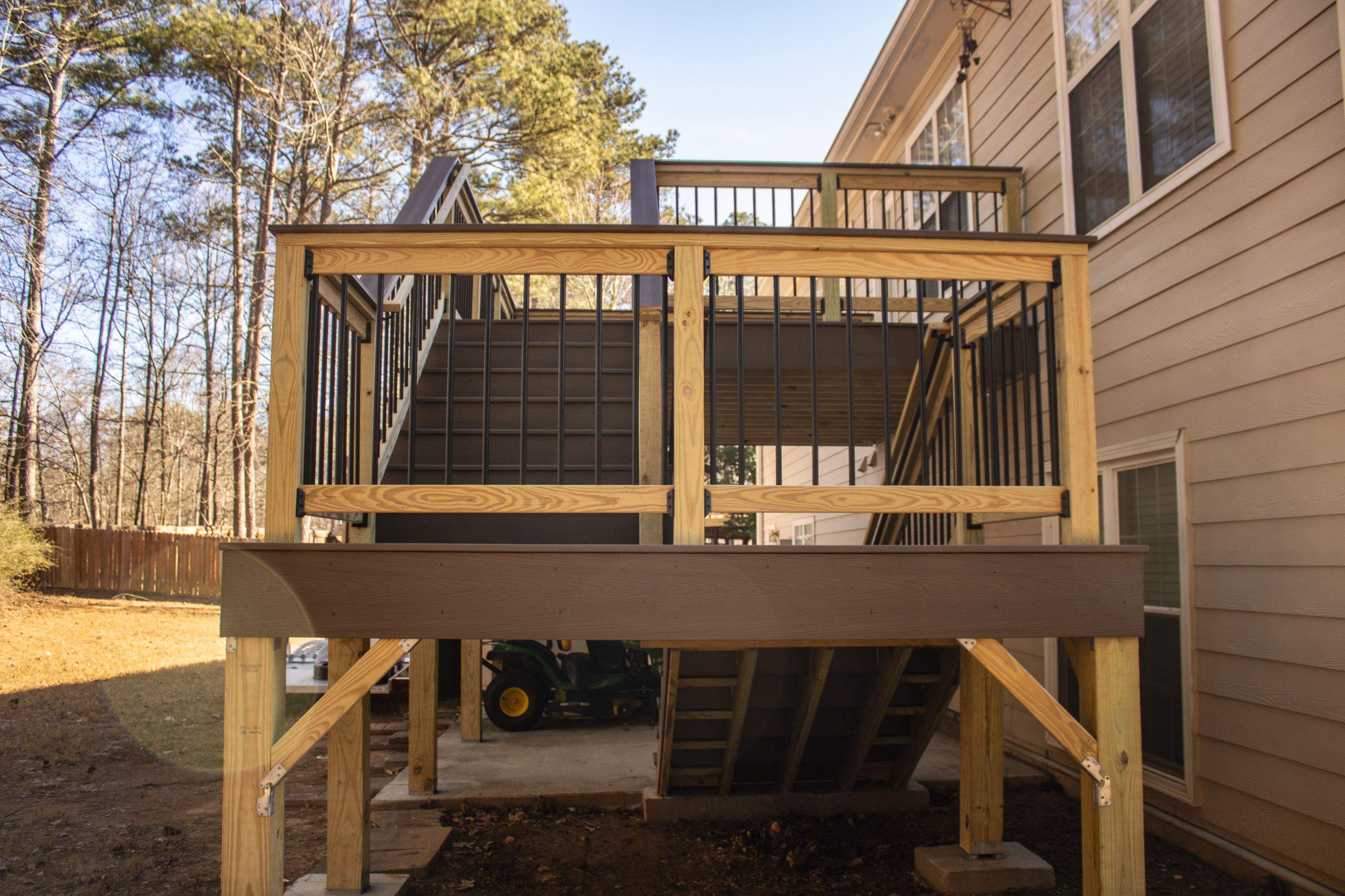 Deck Build using Deckorators Venture Series Decking in the Sandbar Color by Nelson Exteriors 