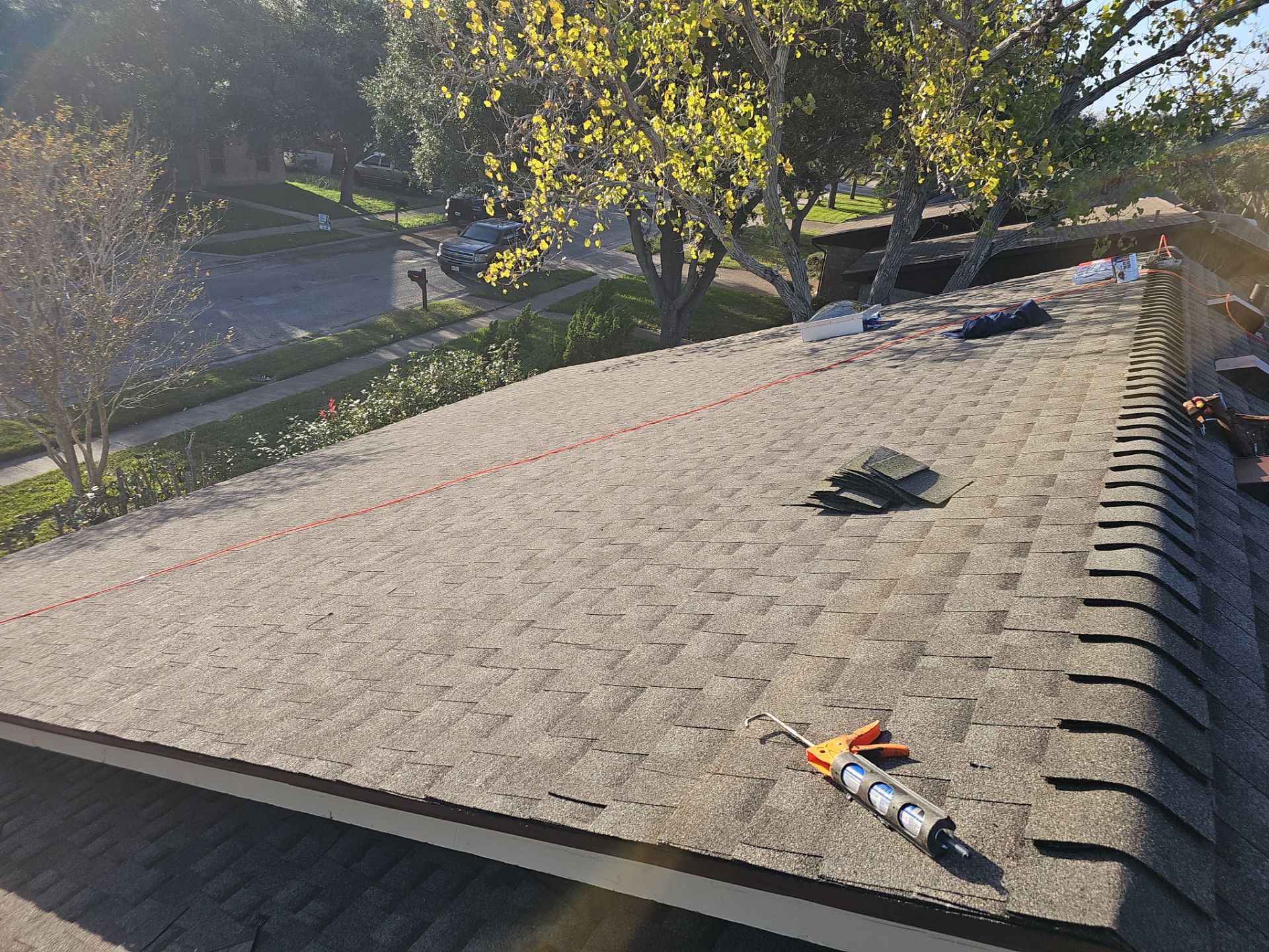 Residential Roofing Installation using GAF HDZ Weathered Wood by Lighthouse Roofing