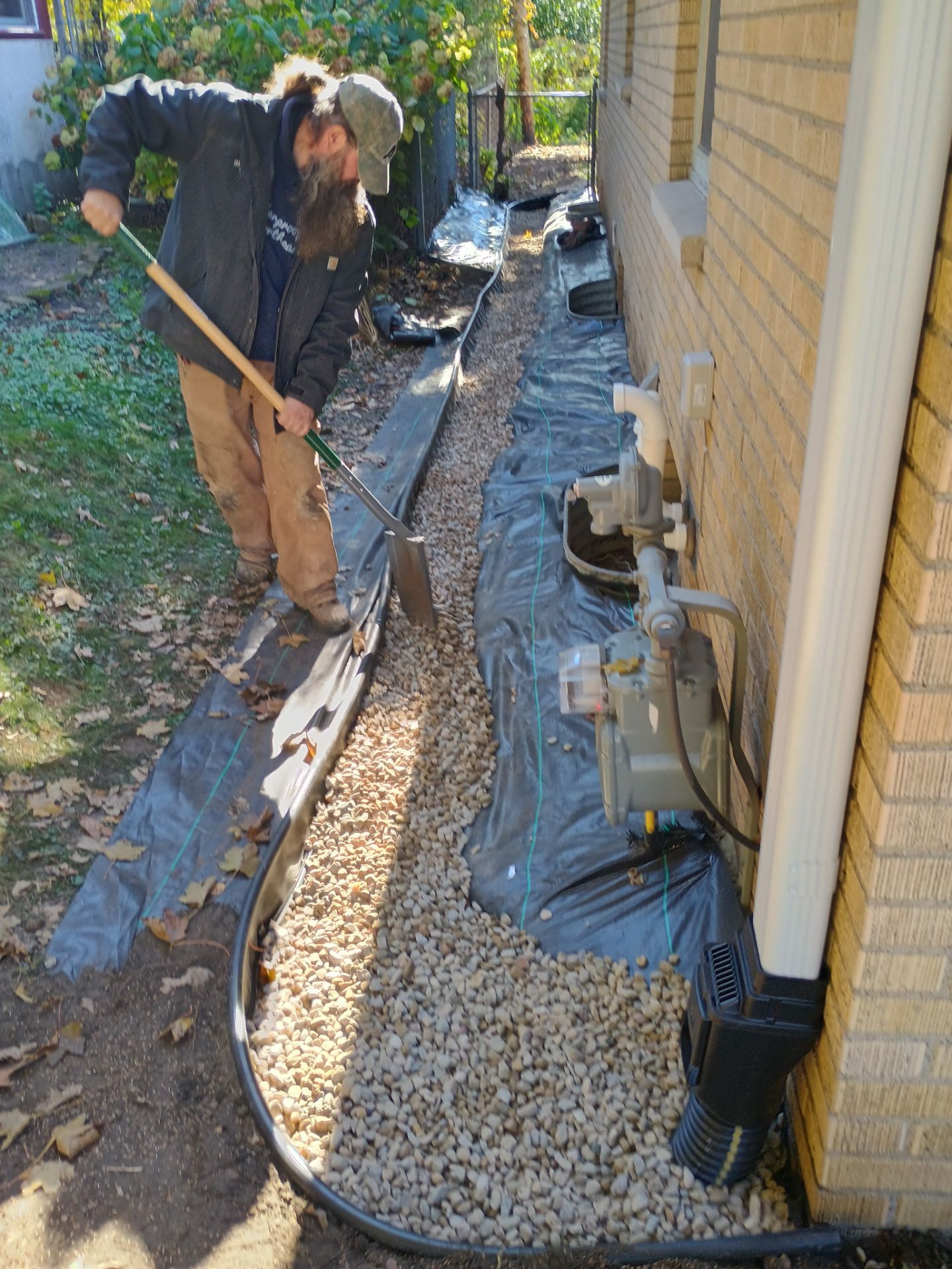A French Drain for Jeniffer by Waterproofing Northeast