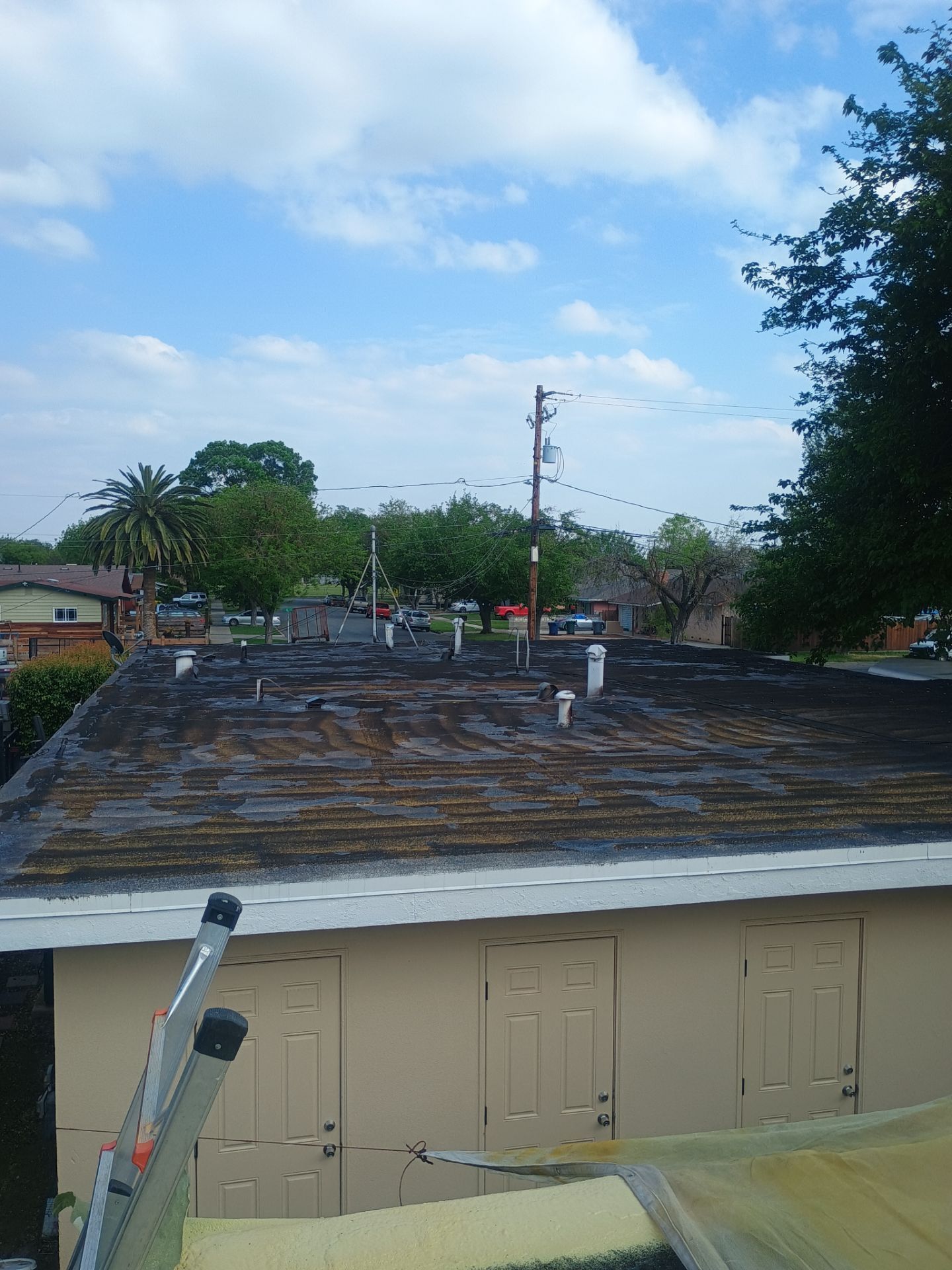 Foam Refurbish using Conklin Benchmark/PUMA XL coatings and spray foam by Straight Edge Roofing Inc