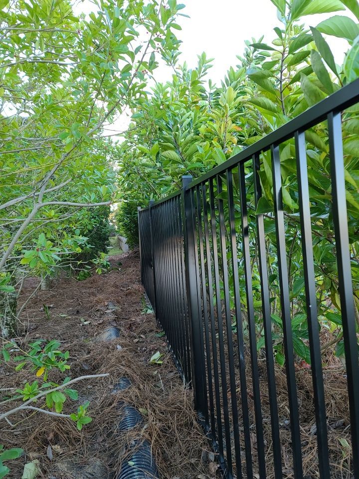 Black  4' Aluminum using Black 2 rail Aluminum by Hip Square Fence Inc.