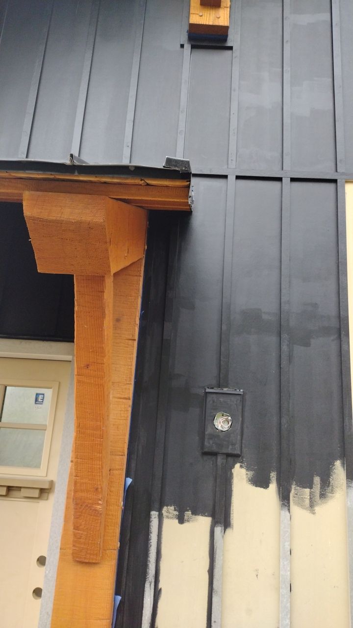 Residential Metal Roof Installation using Taylor Metal Snap Lock Metal Color: Black by Orezona Building & Roofing Company, Inc.