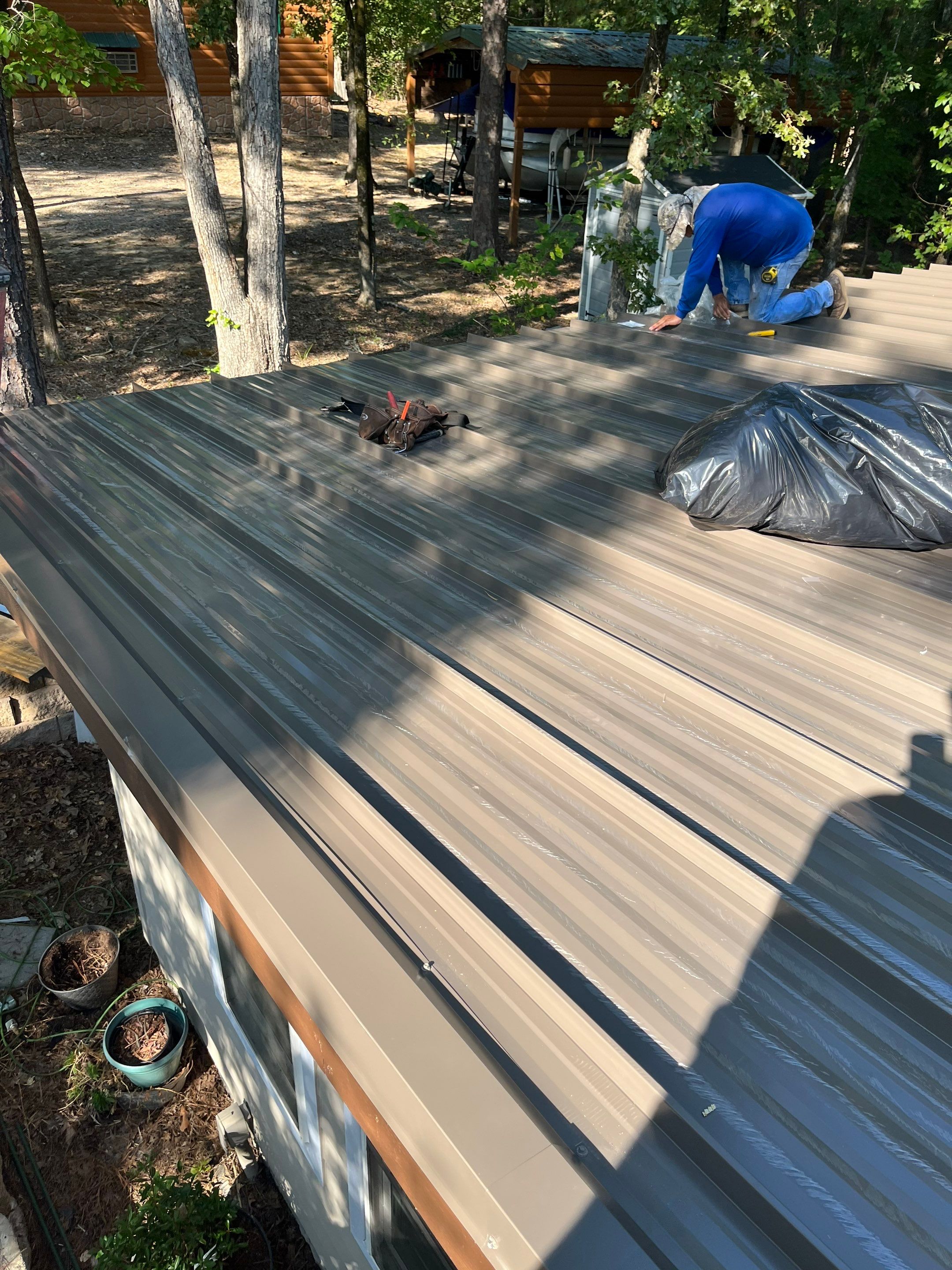 Standing Seam Metal Roof and Gutter Installation in Hot Springs by Temple Roofing and Exteriors