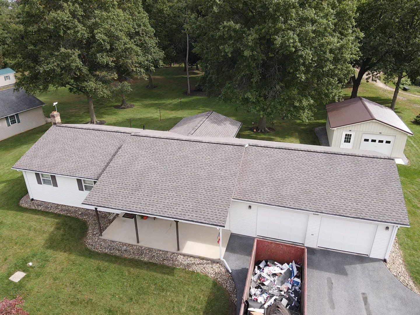 Residential GAF Timberline HDZ Shingle Roof Installation in Walnut Bottom by Teflon Roofing