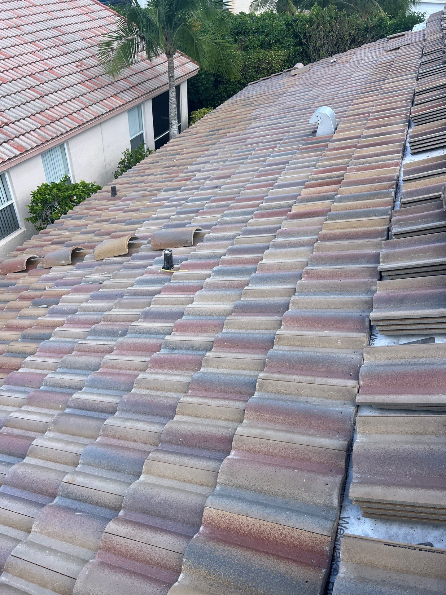 Concrete Tile Roof Replacement and Wood Decking Repair in Boca Raton by Aastro Roofing