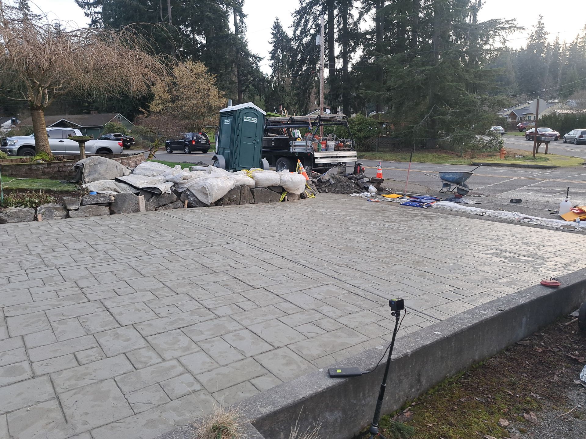 Stamped Concrete Patio and Driveway | Edmonds  by Jireh Asphalt & Concrete Inc 