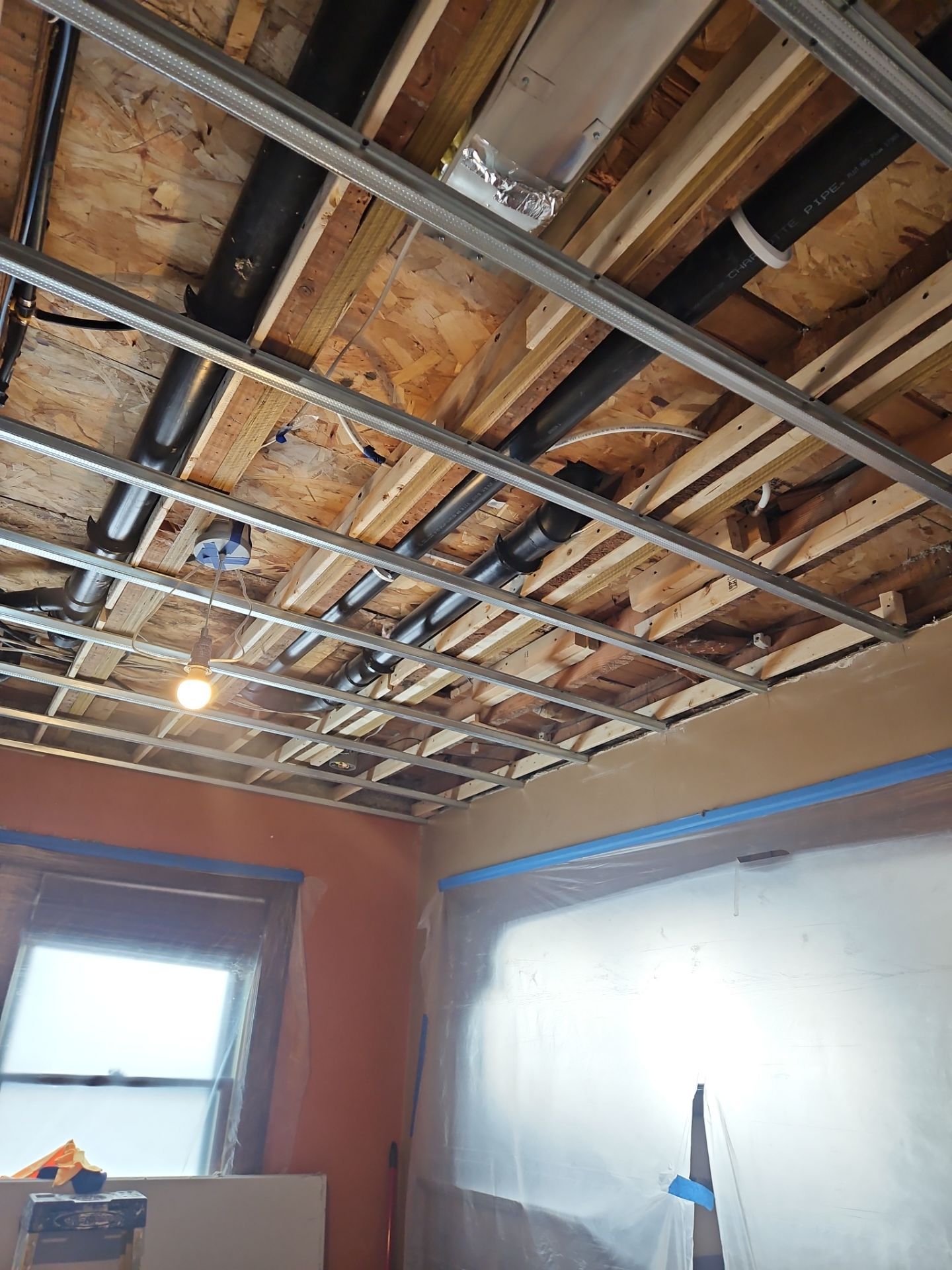 Shower Remodel & Ceiling Restoration – Correcting Water Damage and Rebuilding Right by Johnny Five Construction 