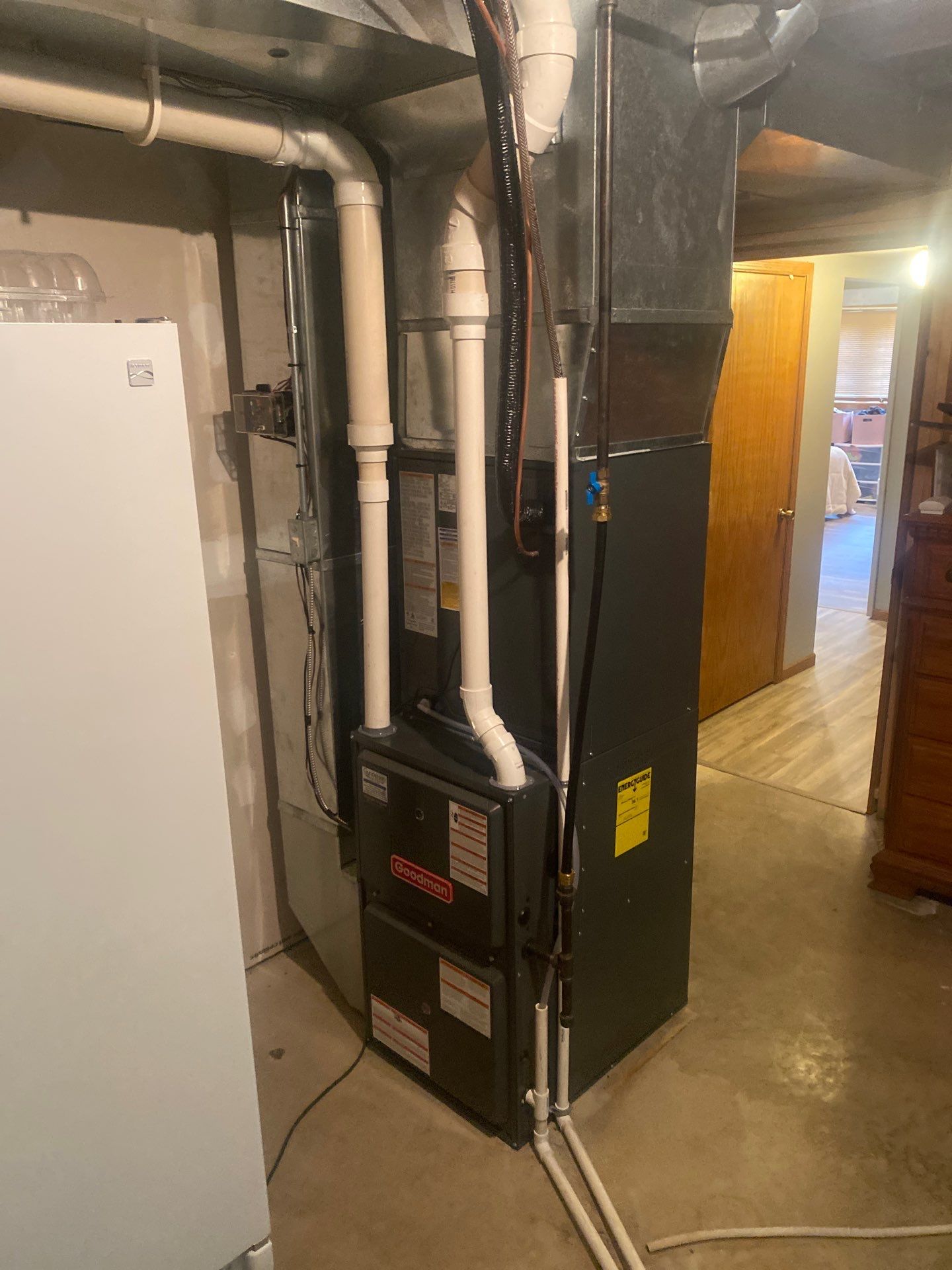 Goodman High-Efficiency AC and Furnace Installation in Spring Valley by Gunderson Plumbing & Concrete LLC