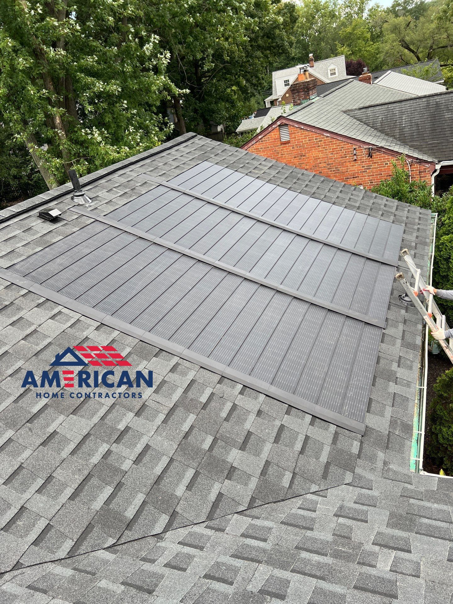 Roof Replacement using GAF Timberline Solar by American Home Contractors