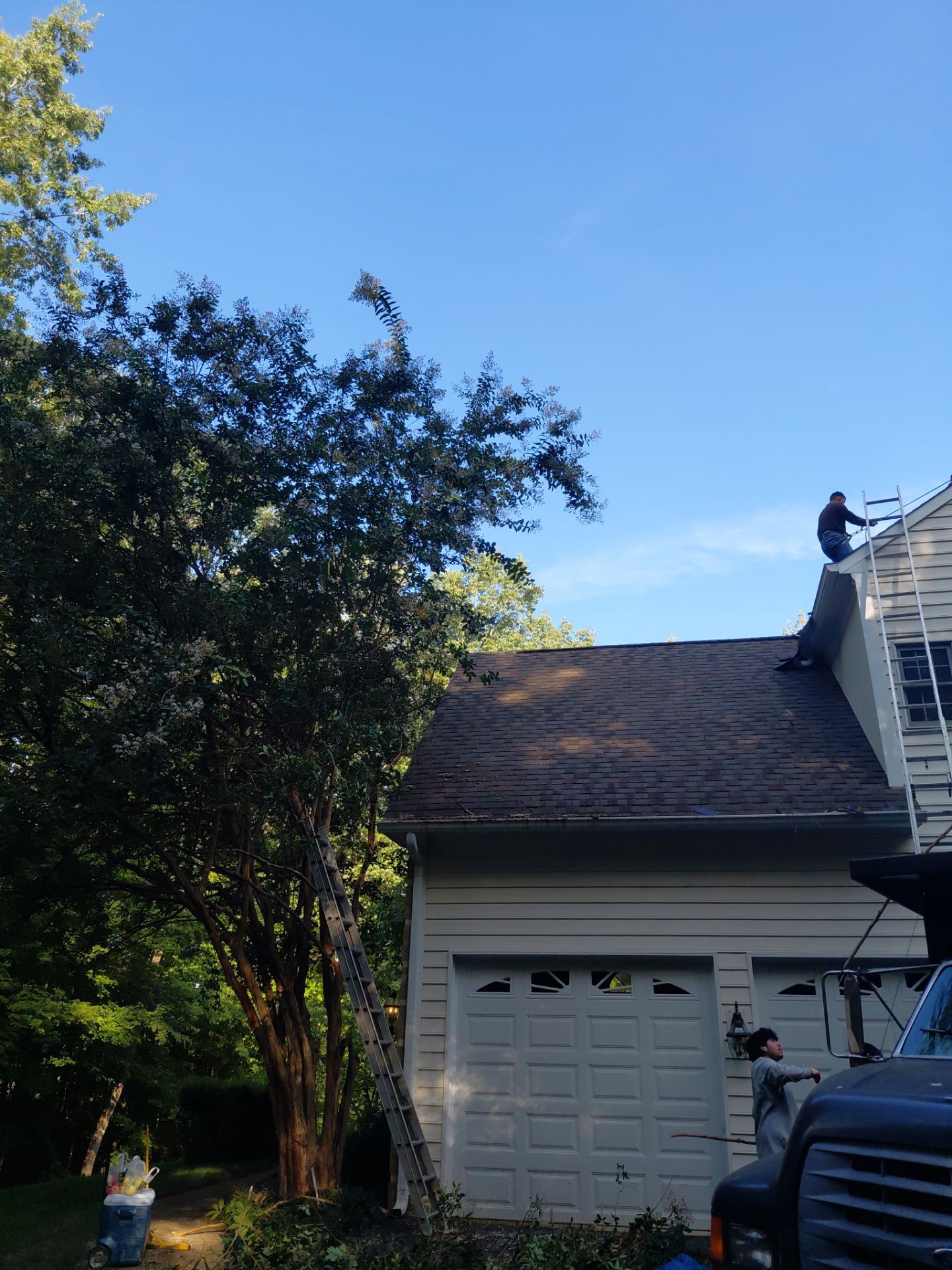 Fairfax station: Residential Roof with CertainTeed Landmark Pro in Max Def Shenandoah  by RM Banning, Inc.