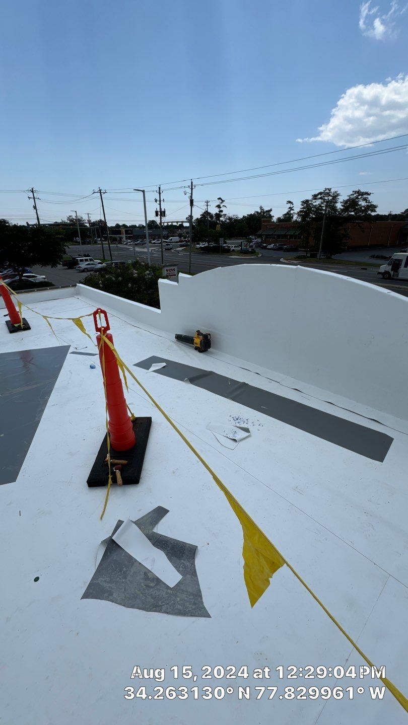 PVC Commercial Roof Installation- Wilmington, NC by Summit Roofing 