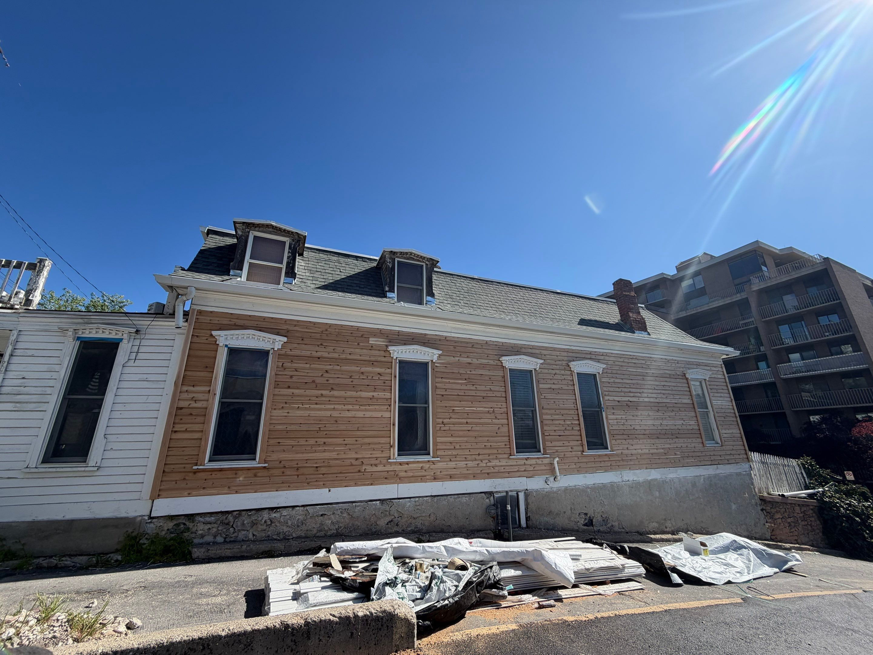 Salt Lake City | Natural Wood Restoration & Insulation Upgrade | Custom Polar Bear White by Ideal Siding Utah