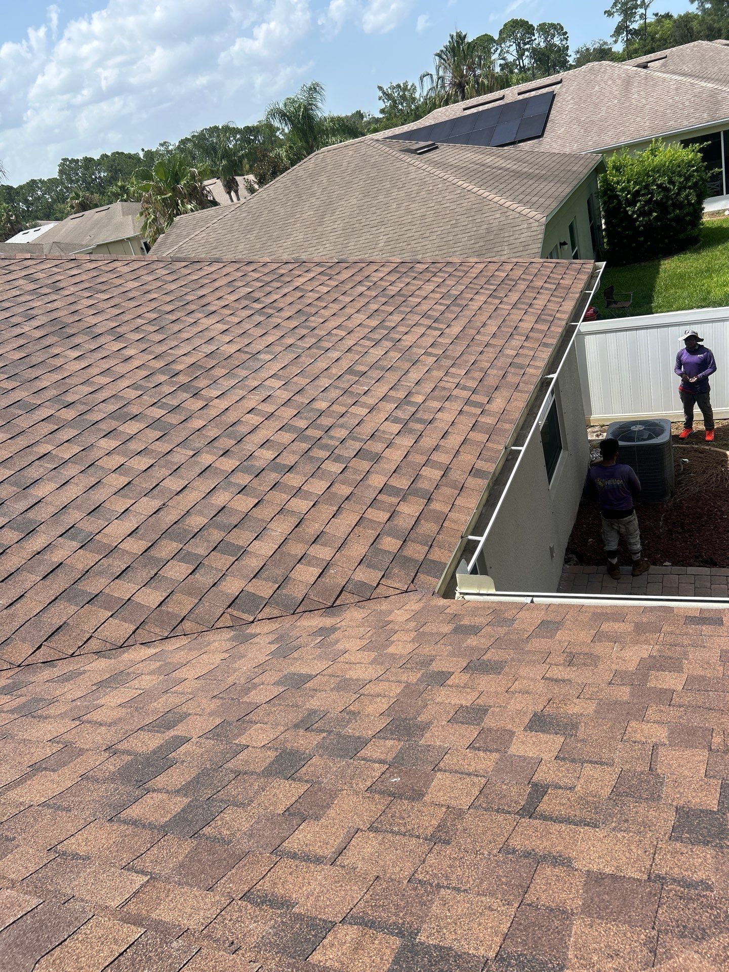 Complete Residential Roof Replacement in Port Orange Featuring Burnt Hickory Shingles by Pinnacle Roofing Group