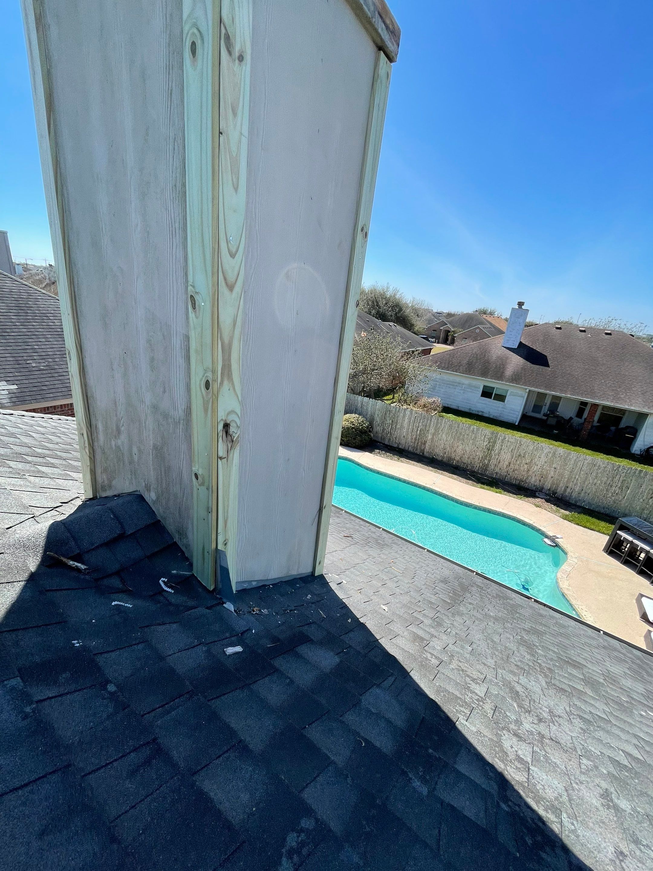 Residential Roofing Repair Replacing Chimney Cap by Lighthouse Roofing