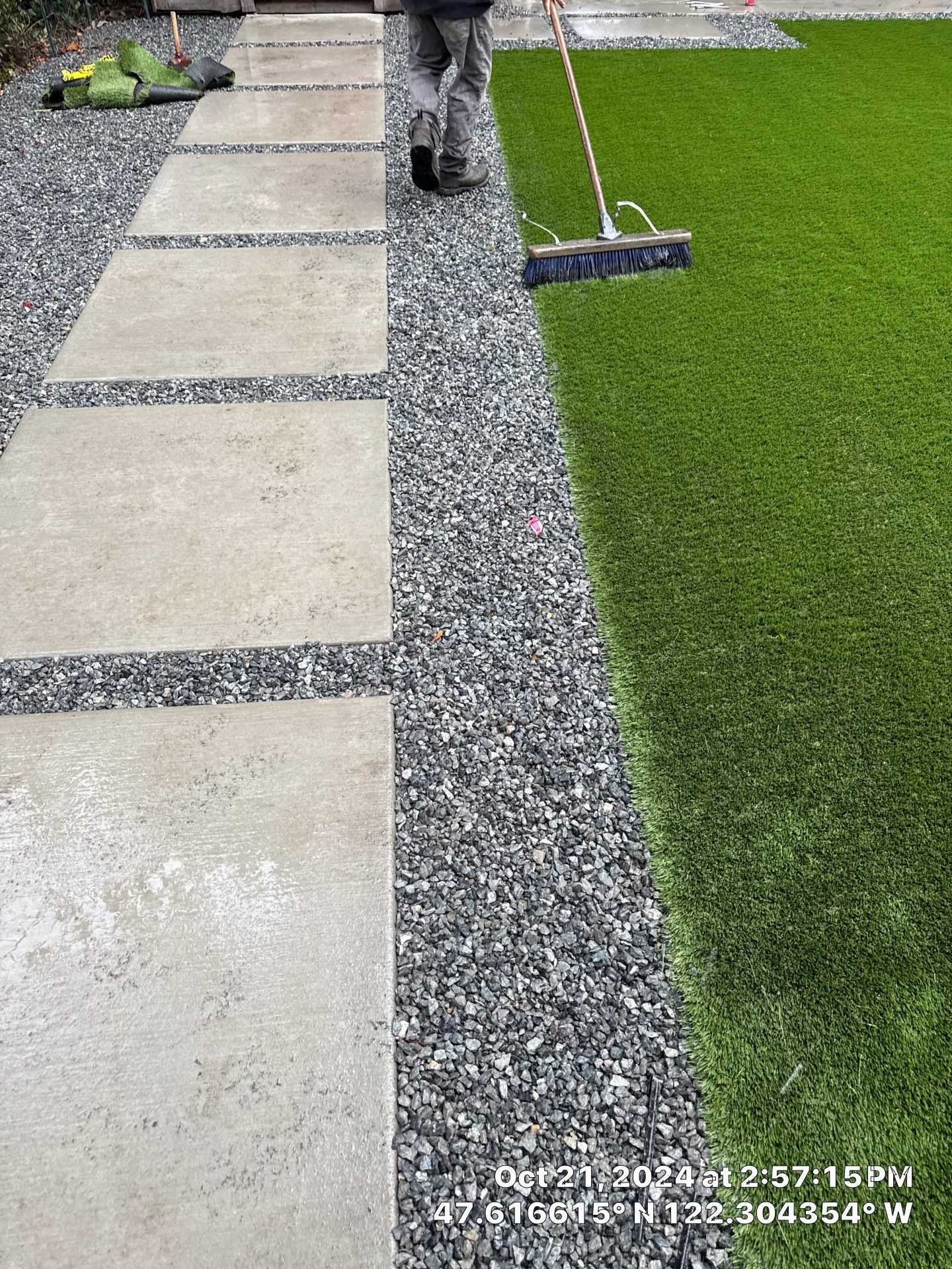 Turf Installation, Retaining Wall & Concrete Walkway | Seattle  by Jireh Asphalt & Concrete Inc 
