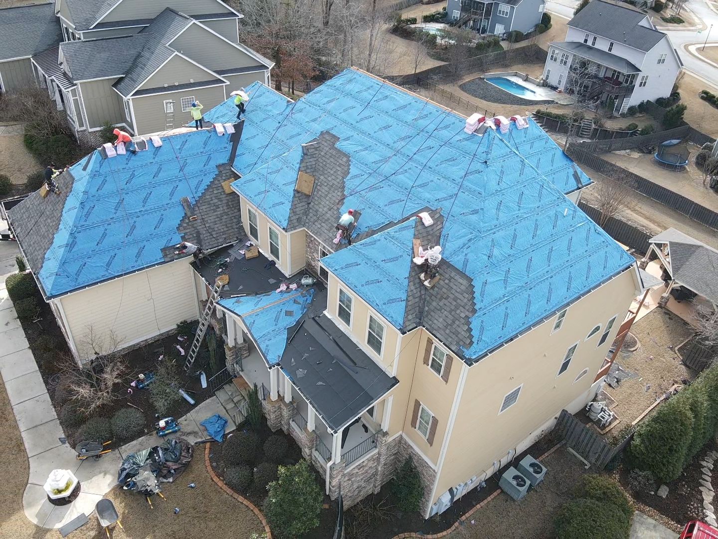 Residential Roofing Installation using Owens Corning by Inspector Roofing and Restoration