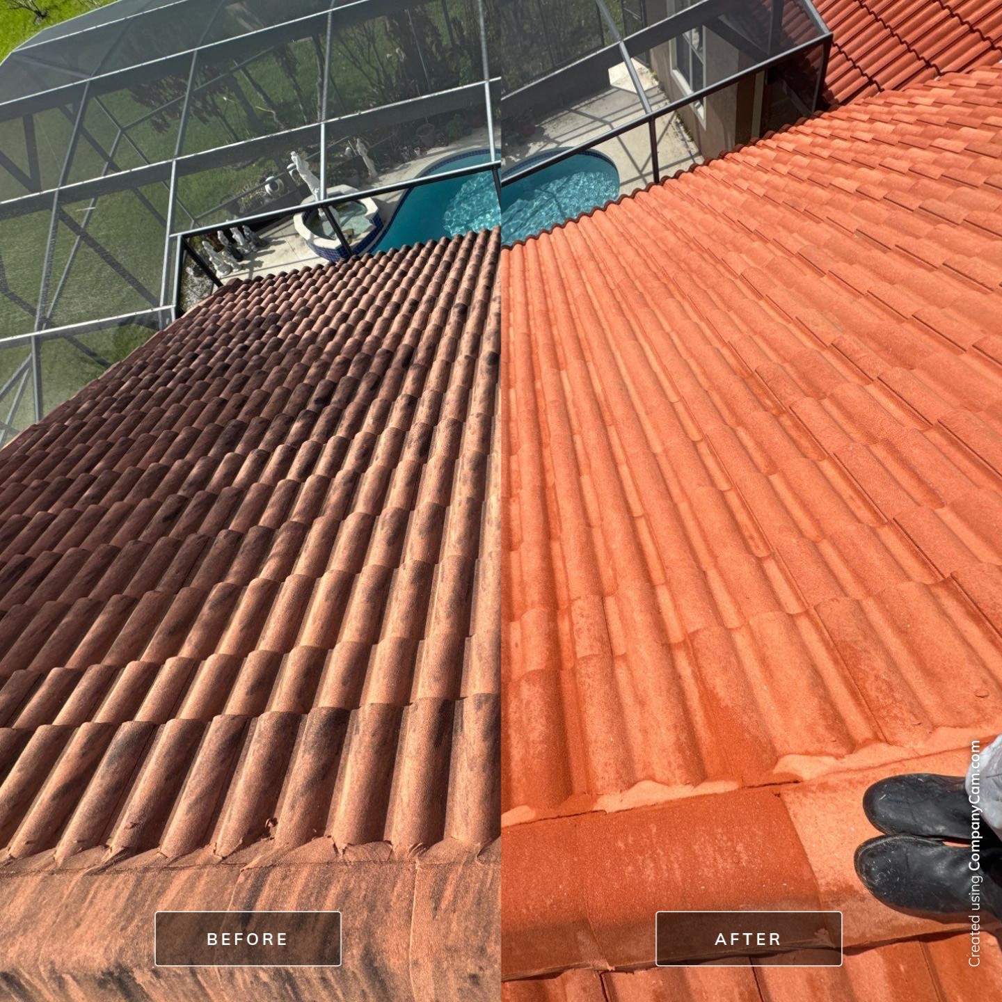 Barrel Tile Roof Cleaning by Mallard Systems
