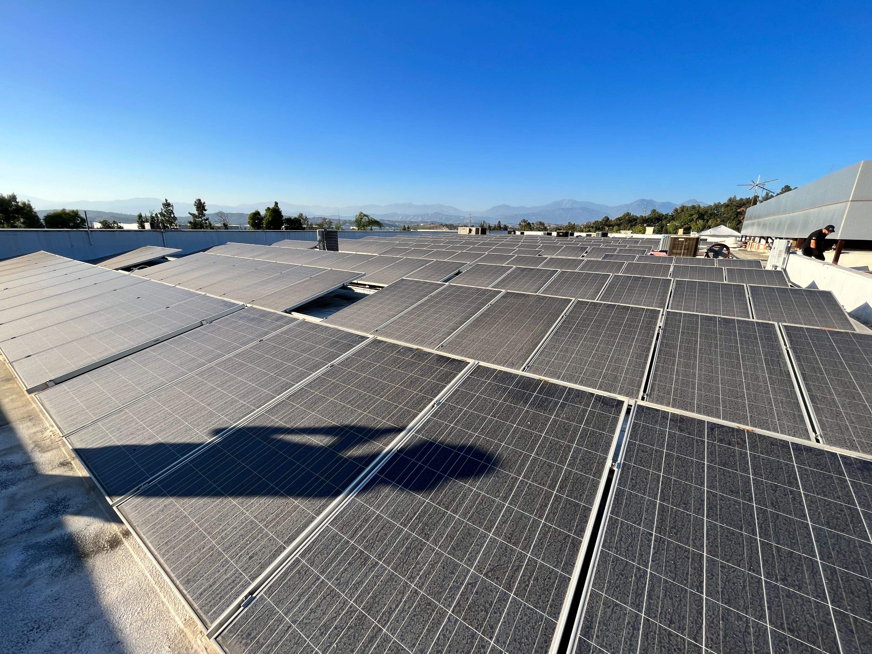 Commercial Solar Panel Cleaning in Diamond Bar, Ca by Palm Coast Solar Cleaning