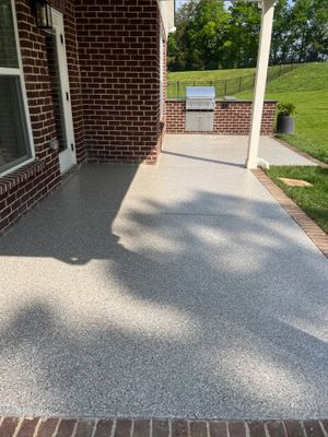 Patio Floor Coating using Creekbed