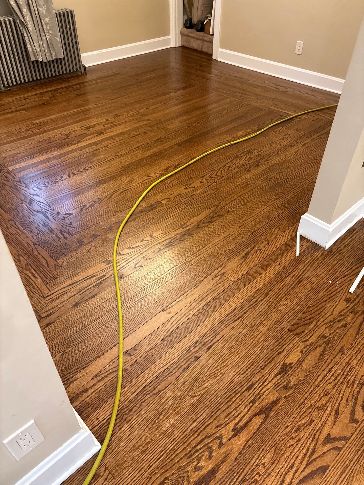 Custom Hardwood Floor Sanding and Dark Stain Refinishing in Fort Mitchell by Footprints Floors Kentucky