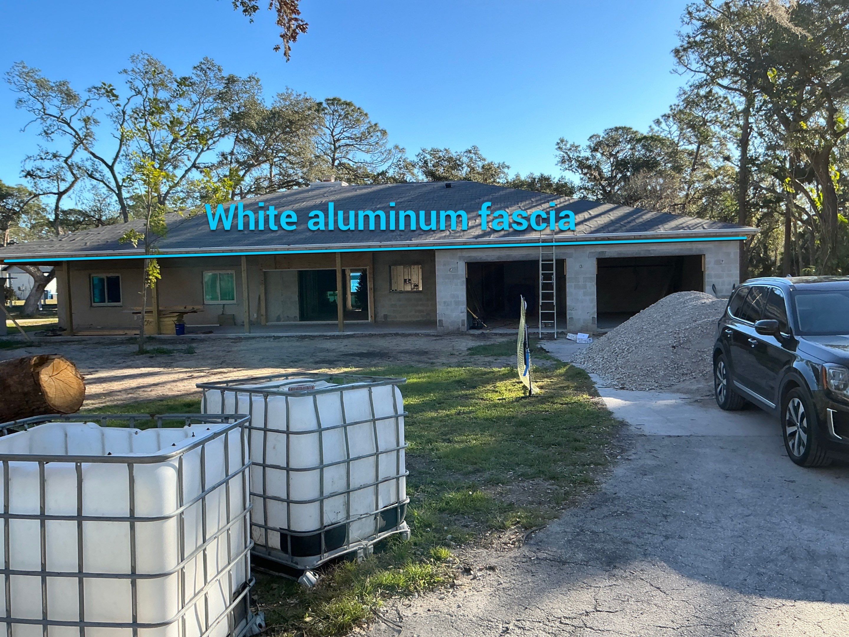 White Aluminum Soffit and Fascia Project in Bradenton FL by Gutter Professors