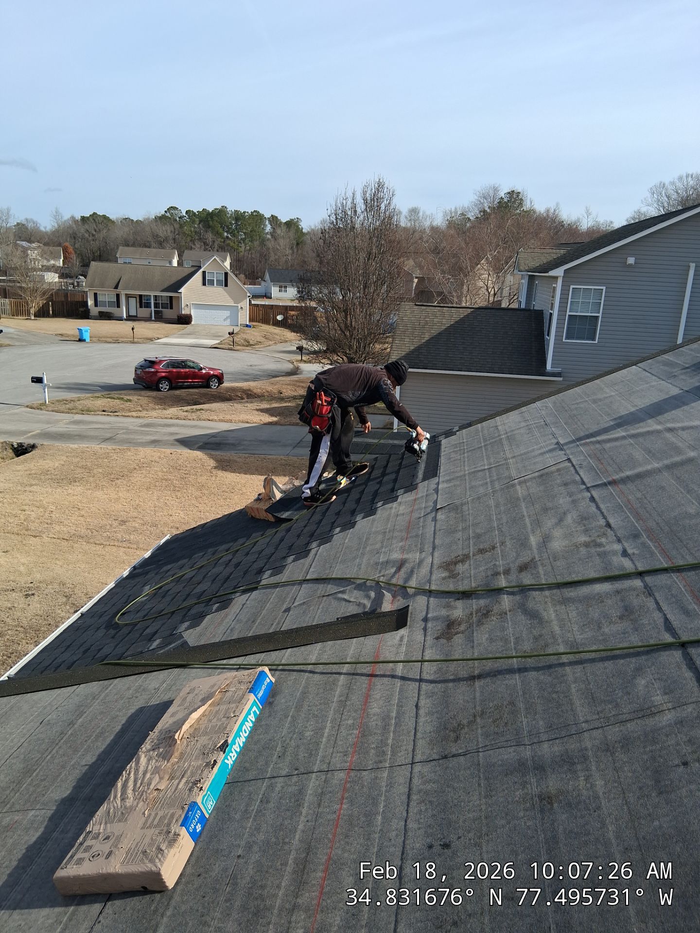 FORTIFIED Roof Installation in Jacksonville NC | CertainTeed Landmark AR Charcoal Black Shingles by RGR Construction and Roofing, LLC