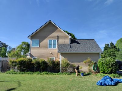 Residential Roof Replacement using Owens Corning TreDef Duration Williamsburg Grey