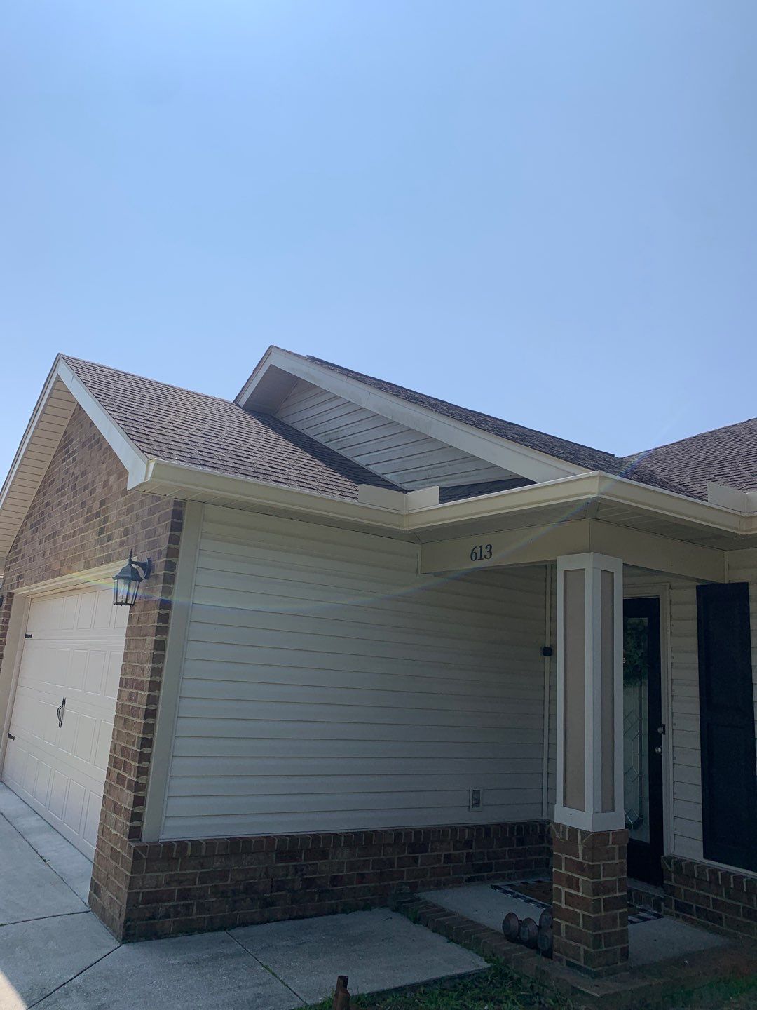 Sand Tone Color Gutter Installation in Pensacola FL by Gutter Professors