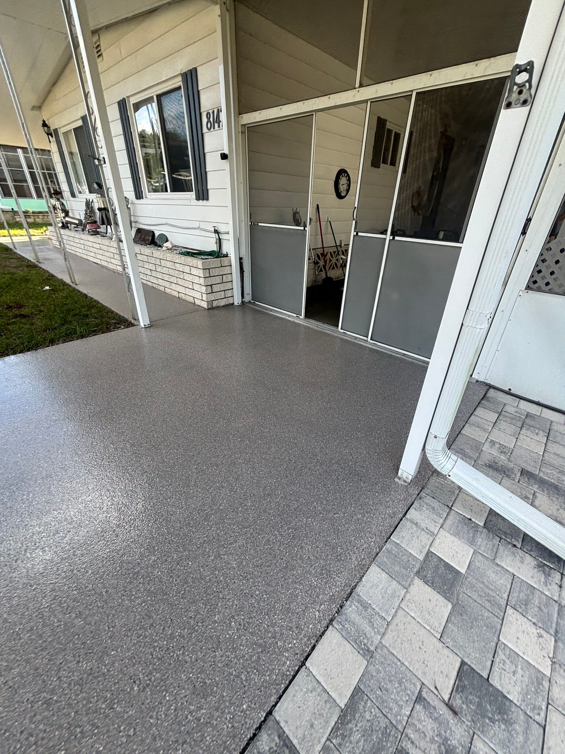 Flagstone Driveway Concrete Coating by Performance Floors & Coating