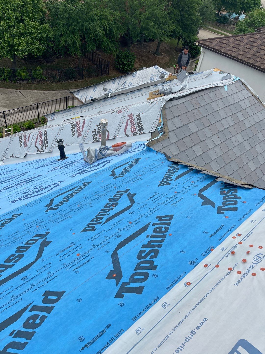 Roof Replacement using Davinci Bell Slate Shingles by Elite Roofing LLC