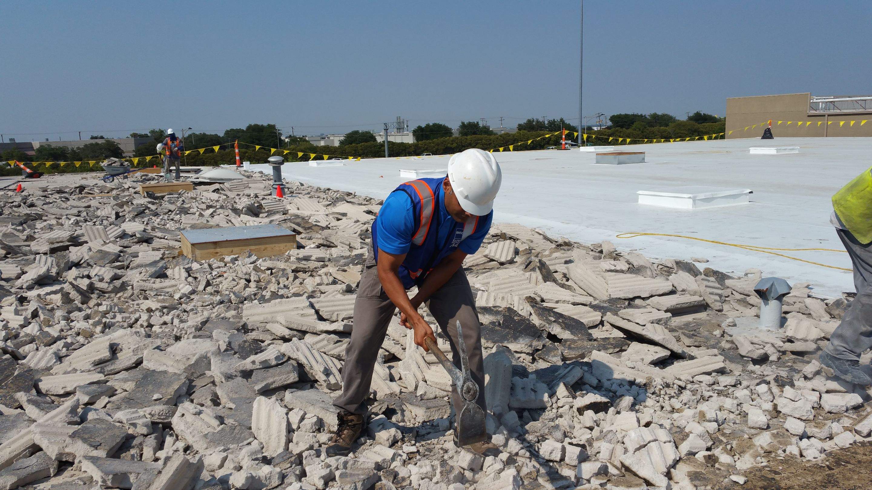 Massive Storm Damage Project - Factory in Arlington by First United Roofing & Construction