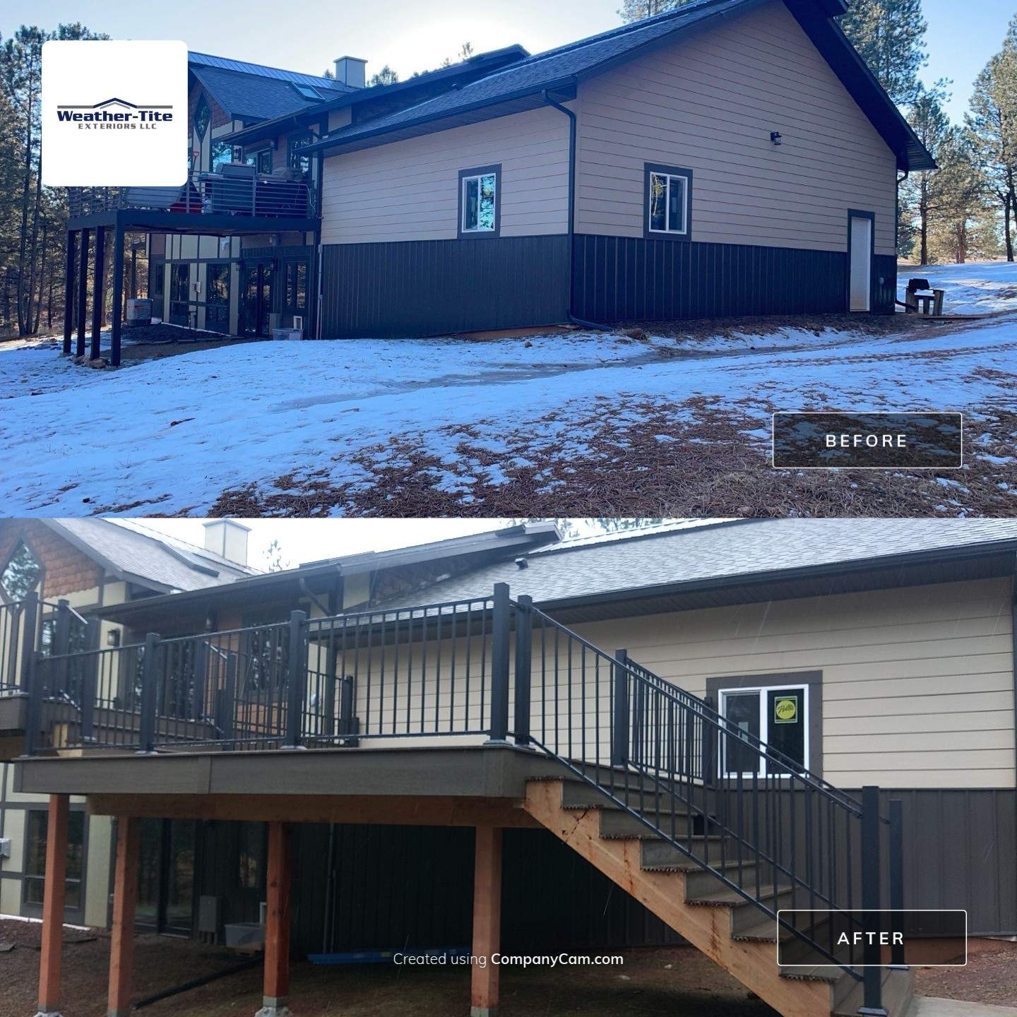 Deck Installation using Trex by Weather-Tite Exteriors LLC