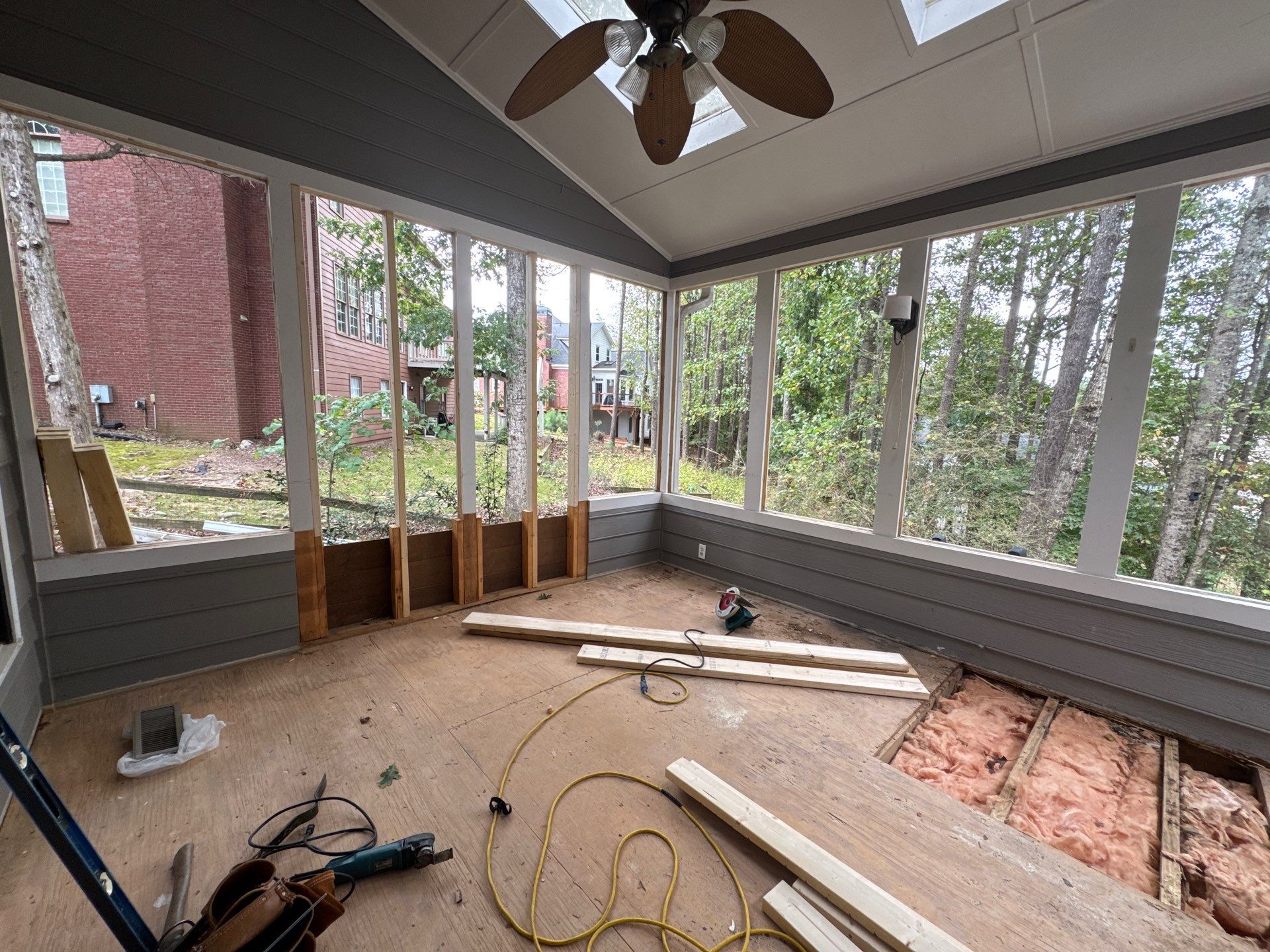 Custom Multi-Level Composite Deck and Sunroom Addition in Suwanee by Swift Home Renovations 