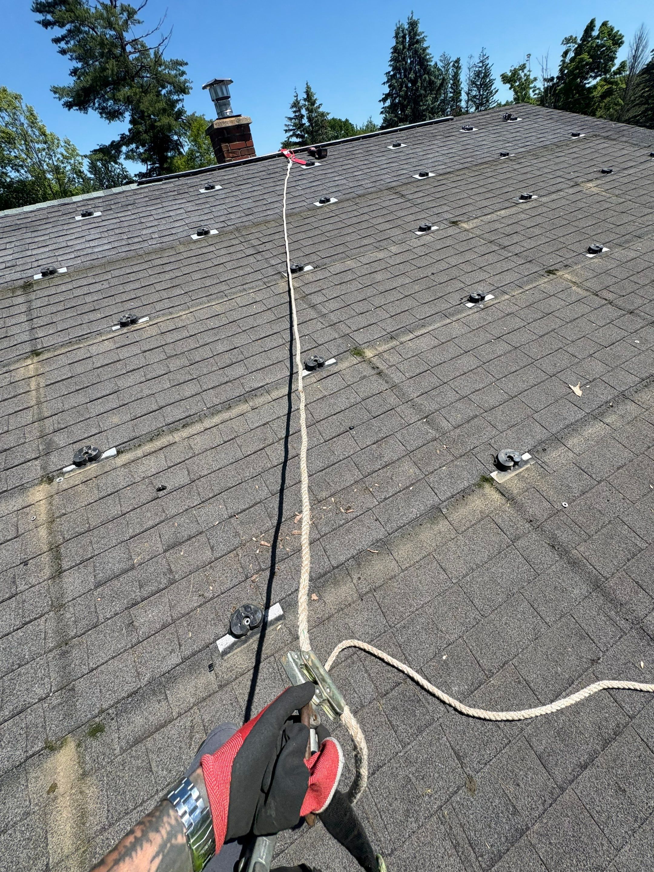 Solar Removal, Reinstall & Full Roof Replacement in Wilbraham, MA – Owens Corning Duration, Onyx Black by JOHNNYS PRO