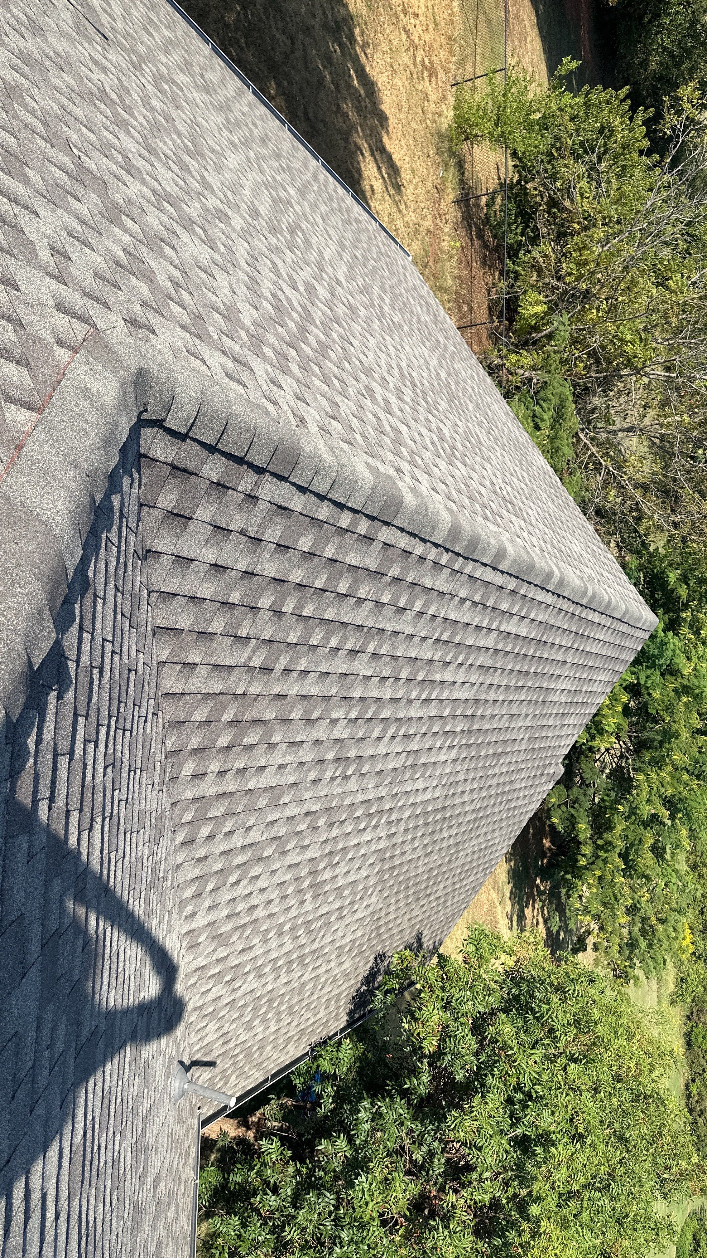 Reroof using GAF HDZ Weathered Wood by Castillo Roofing